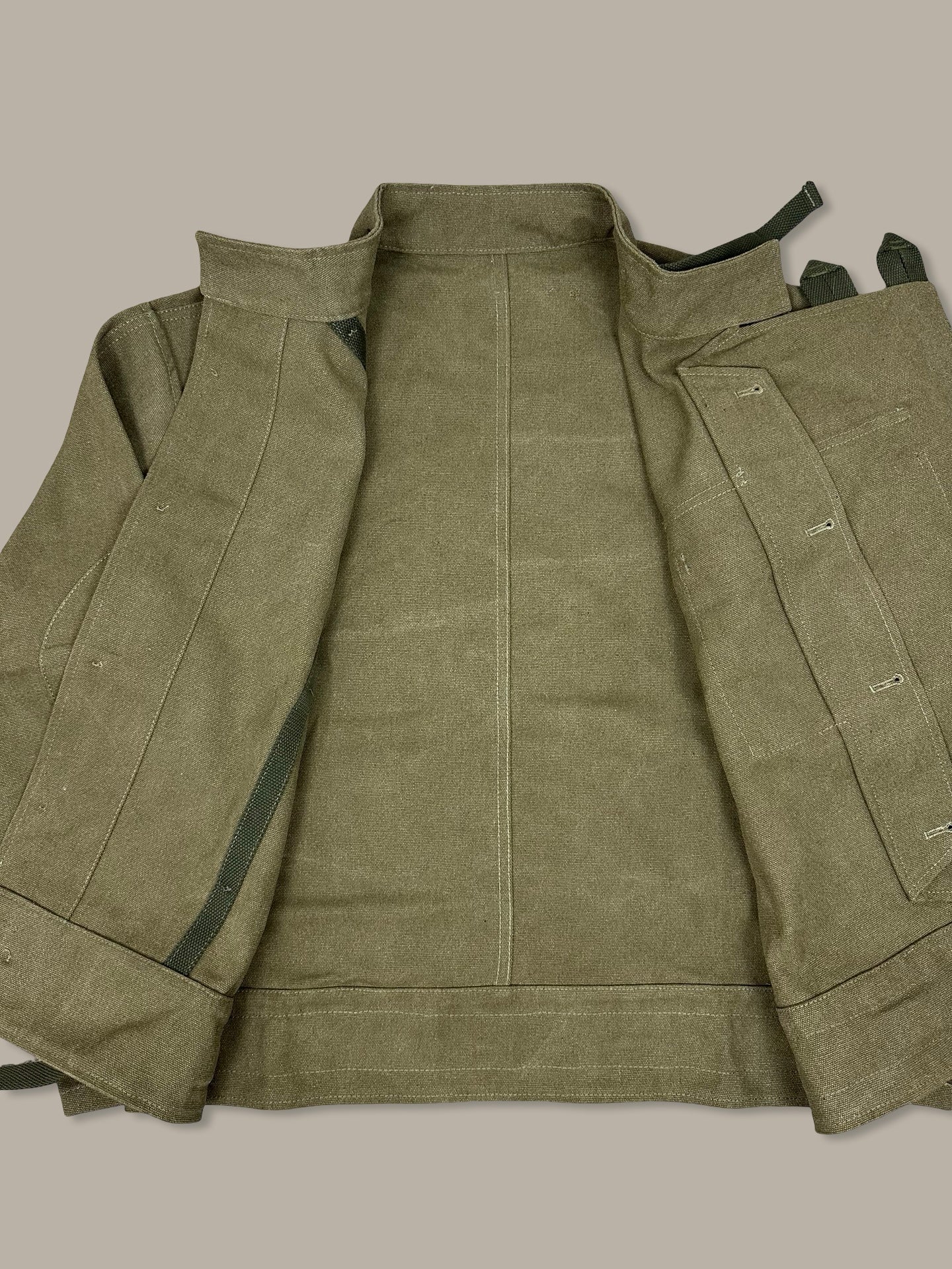 Vintage Jacket Swedish Motorcycle Army Verde Kakhi L