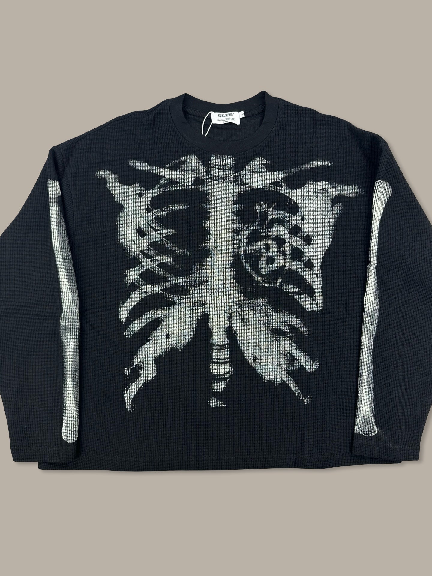 GLFS Skeleton Waffle Crewneck Nero L