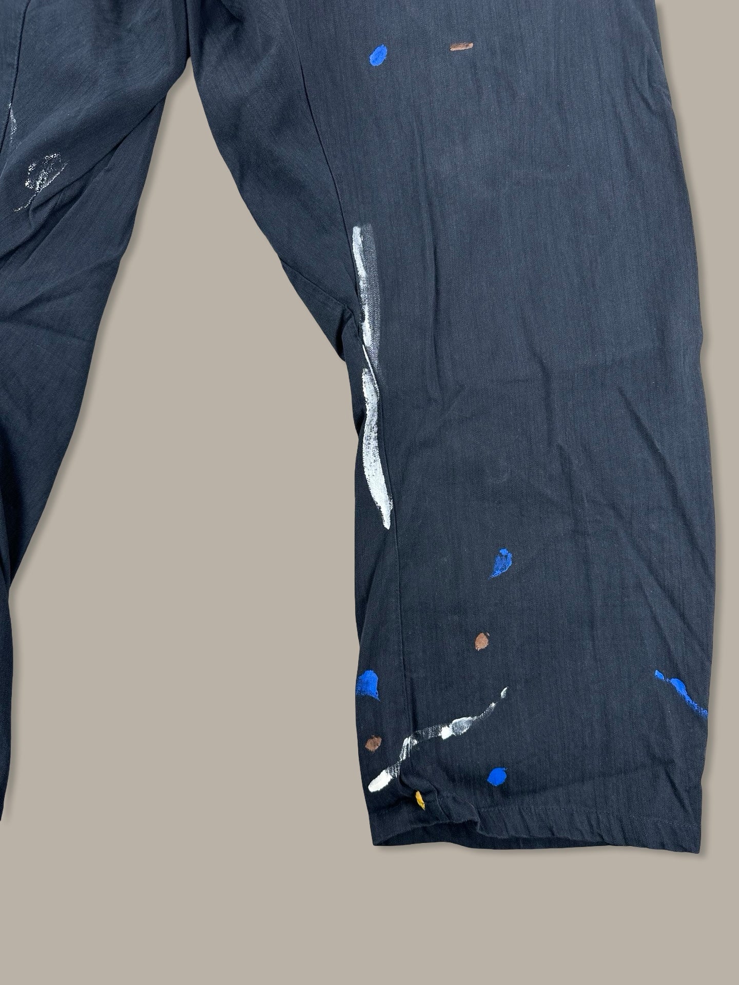 Epide Prefab Pantaloni Paint Splatter Blue S