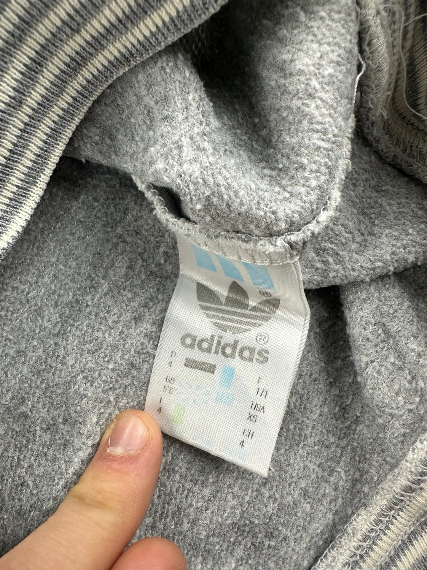 Adidas Vintage Big Logo Crewneck Grey Purple XS