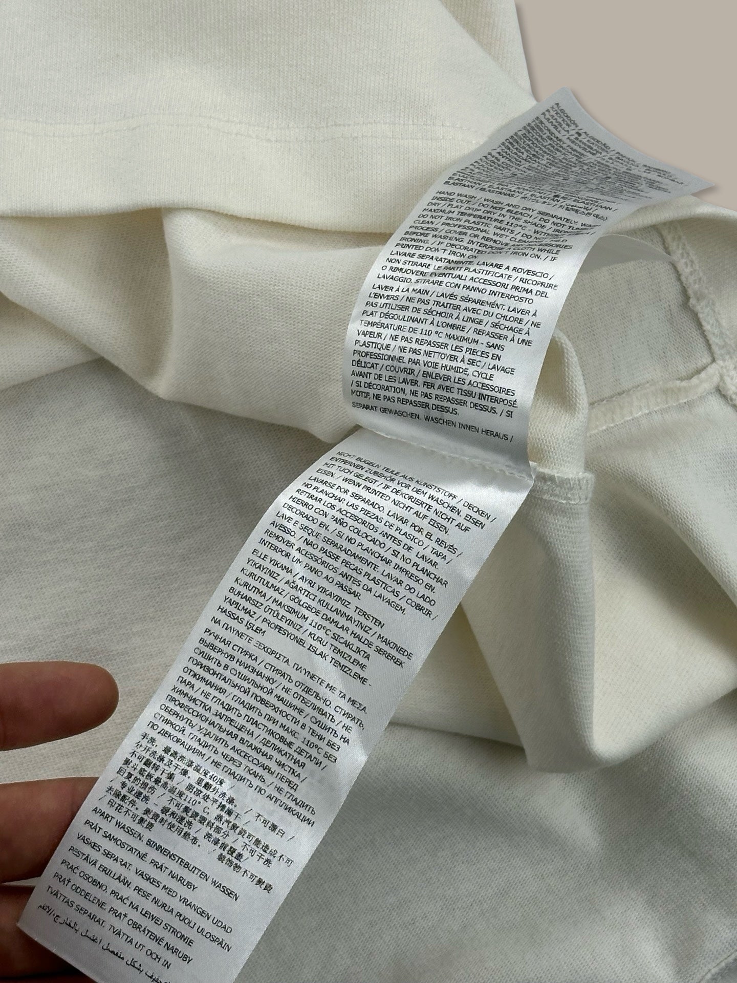 Maison Margiela Tape Print Tee Bianco 42 M