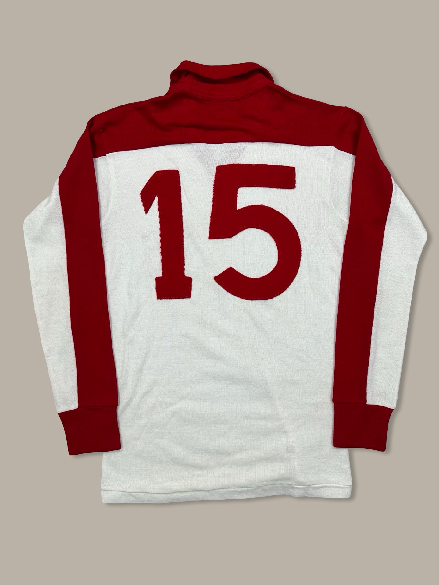 NR Jersey Vintage Anni 80’ Bianco Rosso N. 15