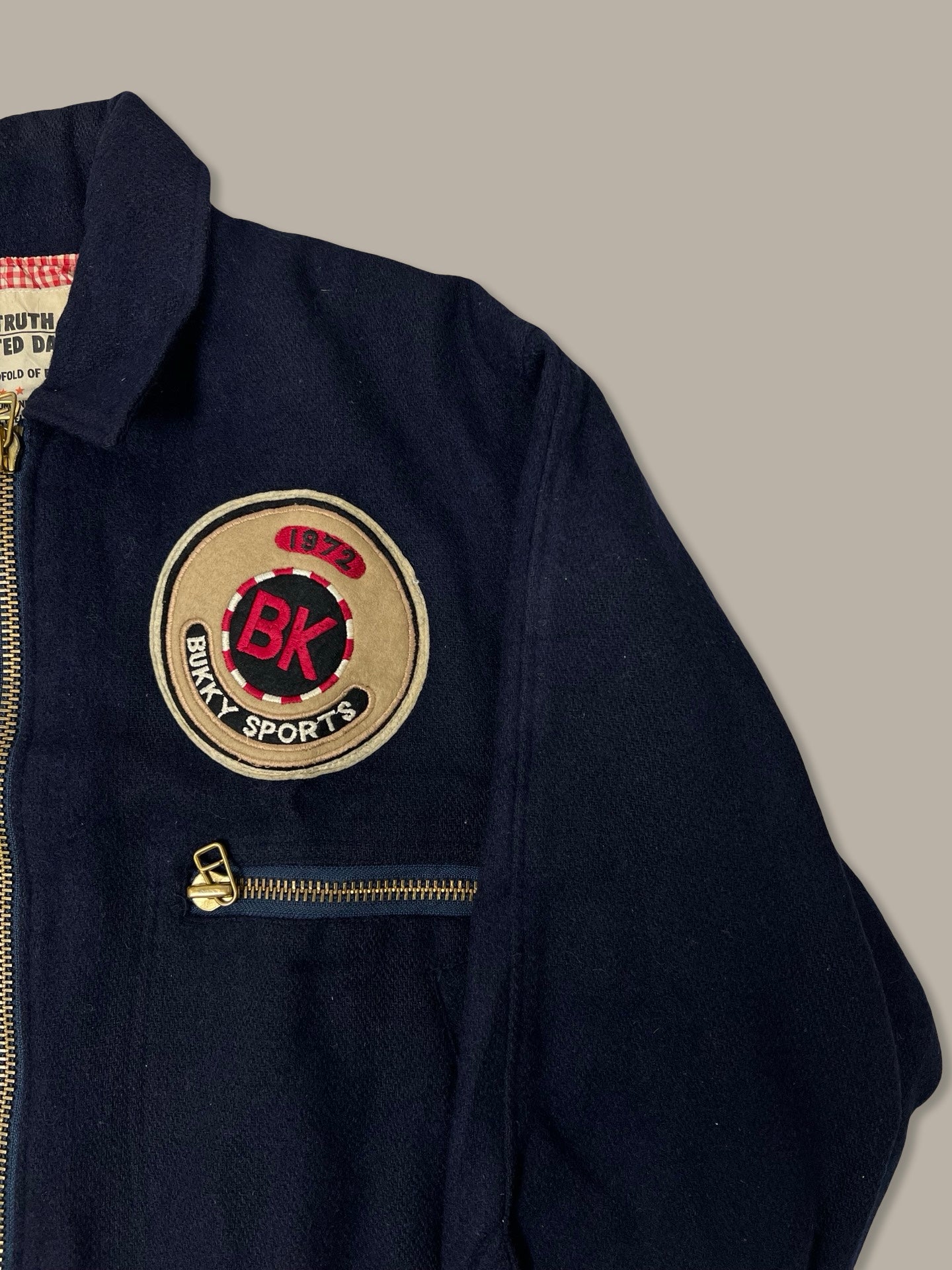 Bukky Sports 1972 Vintage Varsity Jacket Blue M