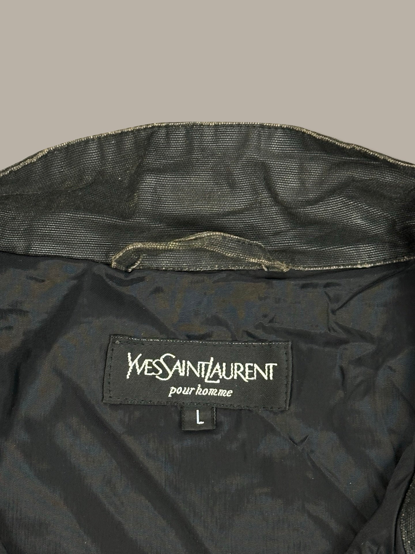 YvesSaintLaurent Wax Canvas Jacket Nero L