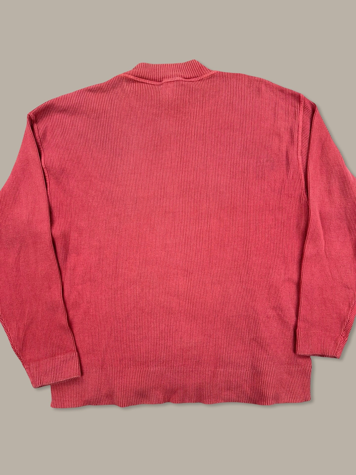 Stone Island Vintage Ribbed Cotton Sweatshirt Felpa Rosso L