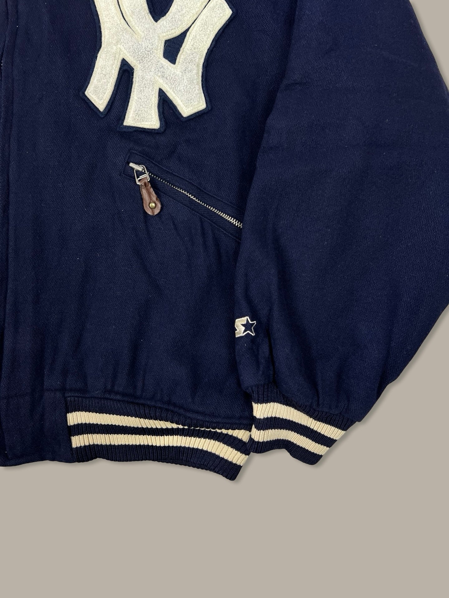 New York Yankees Vintage College Jacket Blue Navy M