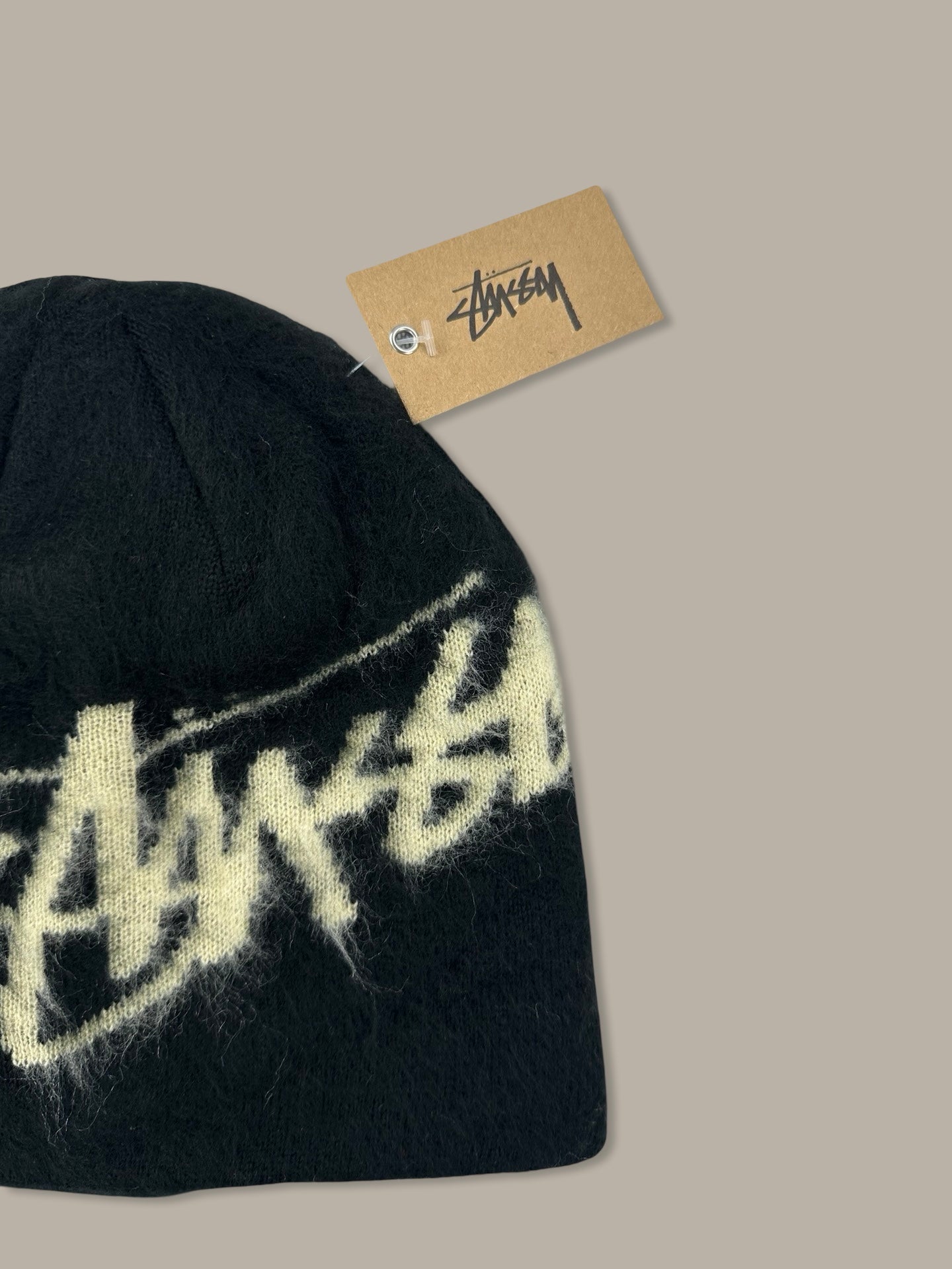Stussy Brushed Out Stock Skullcap Beanie Nero OS