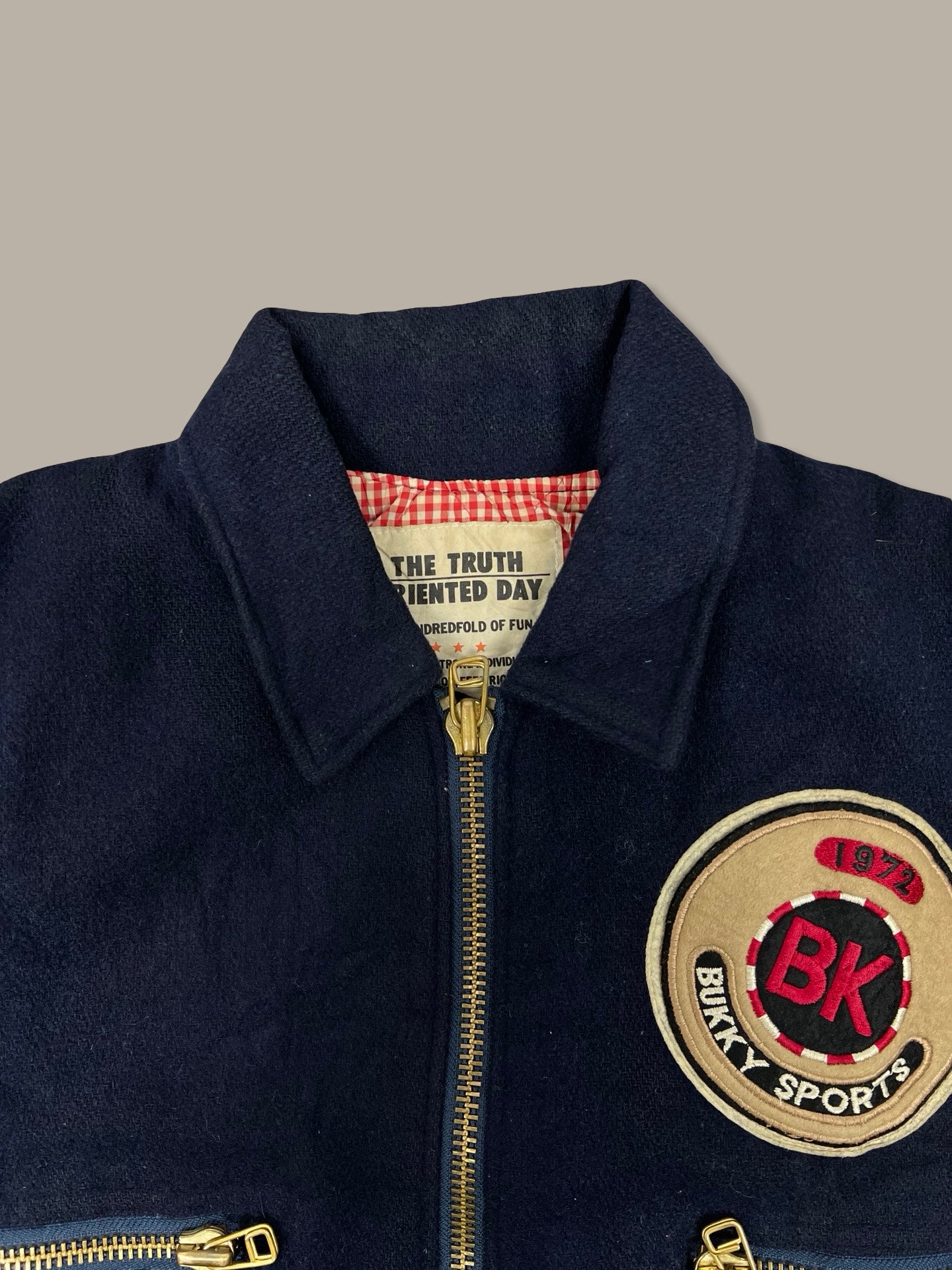 Bukky Sports 1972 Vintage Varsity Jacket Blue M