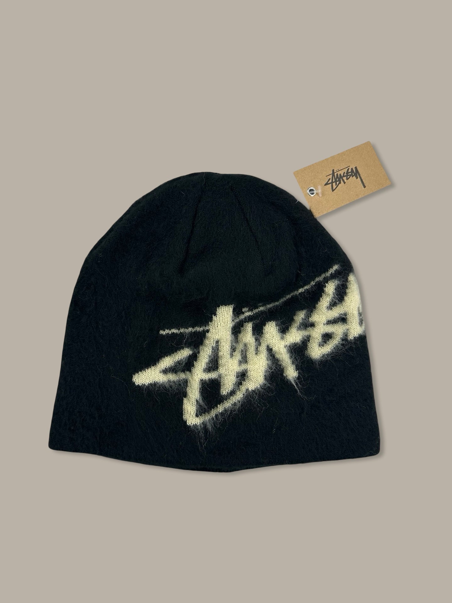 Stussy Brushed Out Stock Skullcap Beanie Nero OS