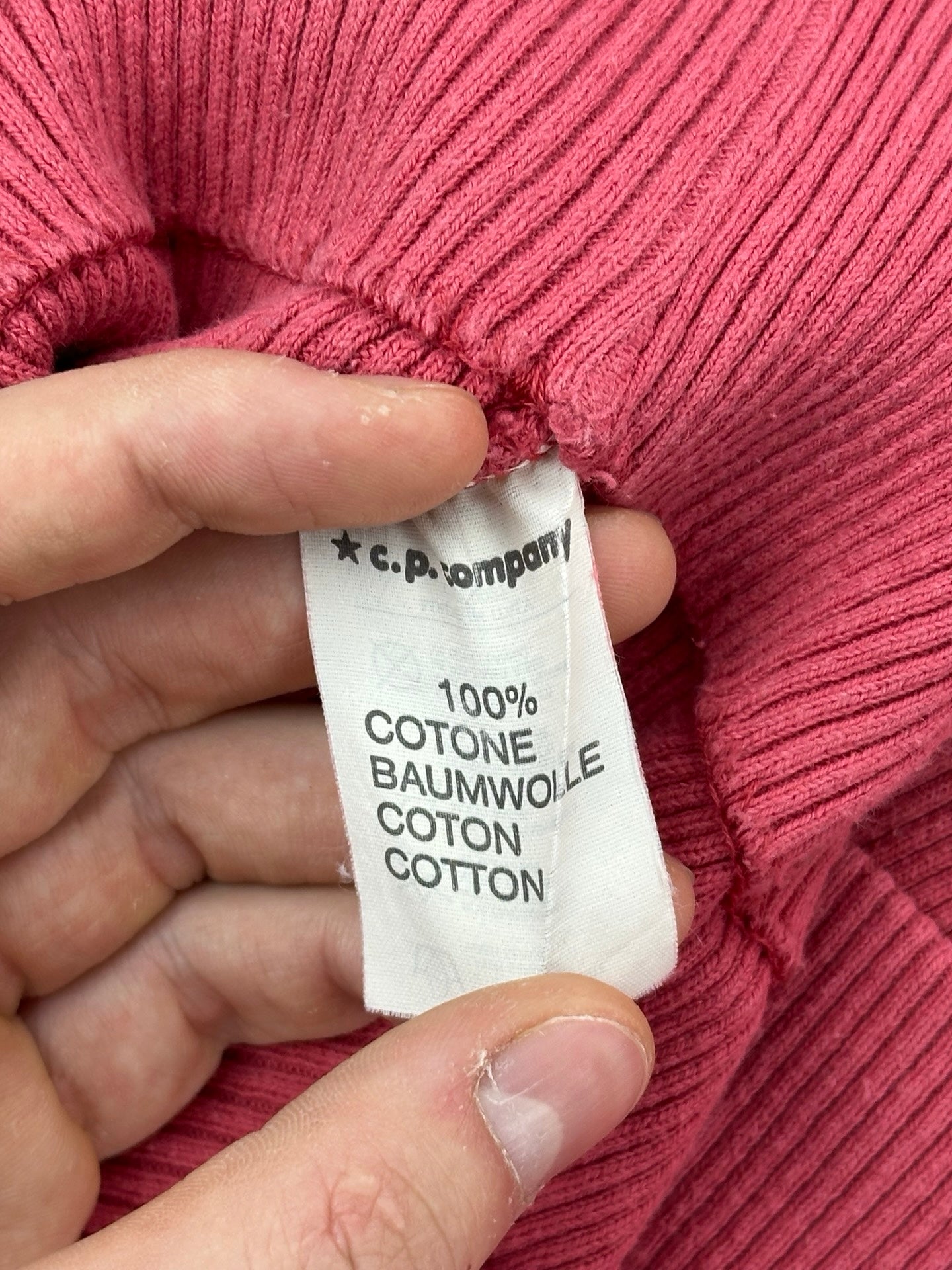 Stone Island Vintage Ribbed Cotton Sweatshirt Felpa Rosso L