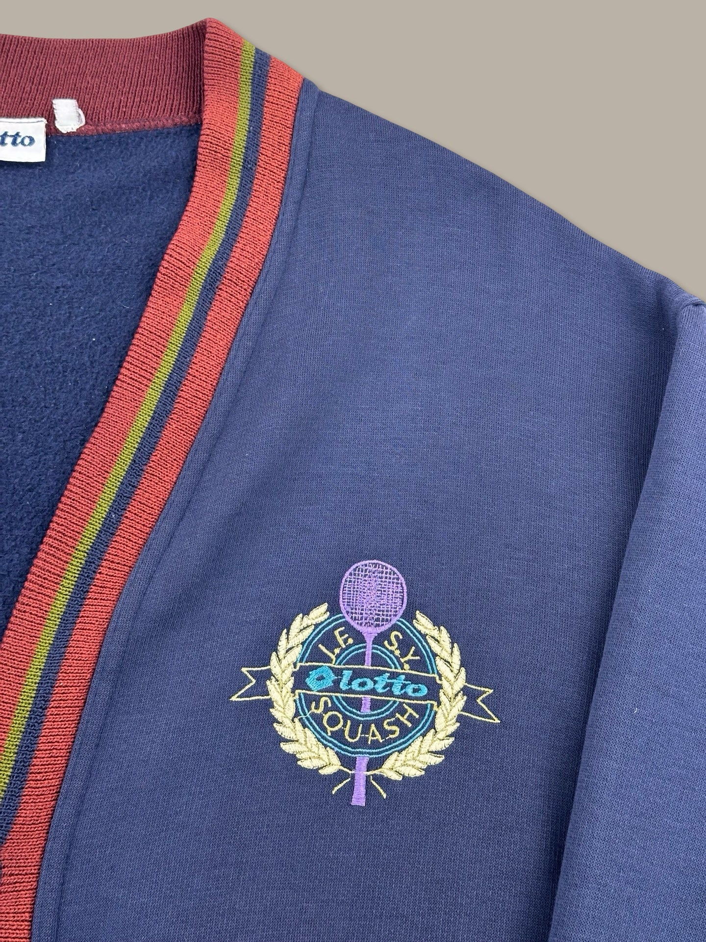 Lotto Cardigan Squash Patch Vintage 90’ Blue M