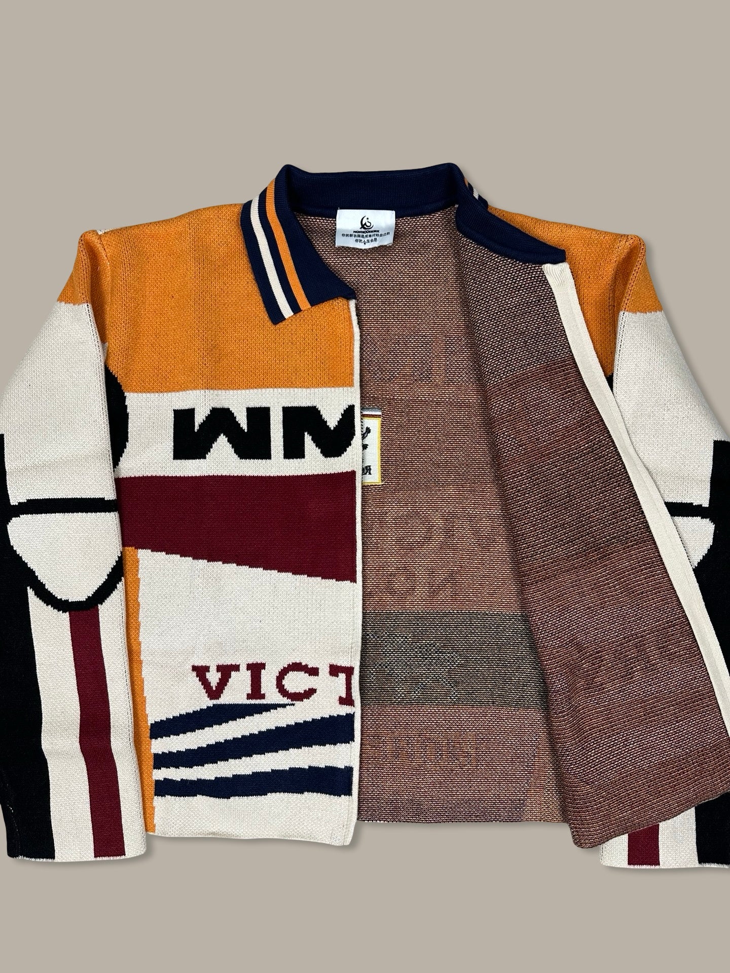 Knit Racing Zip Jersey Arancione M