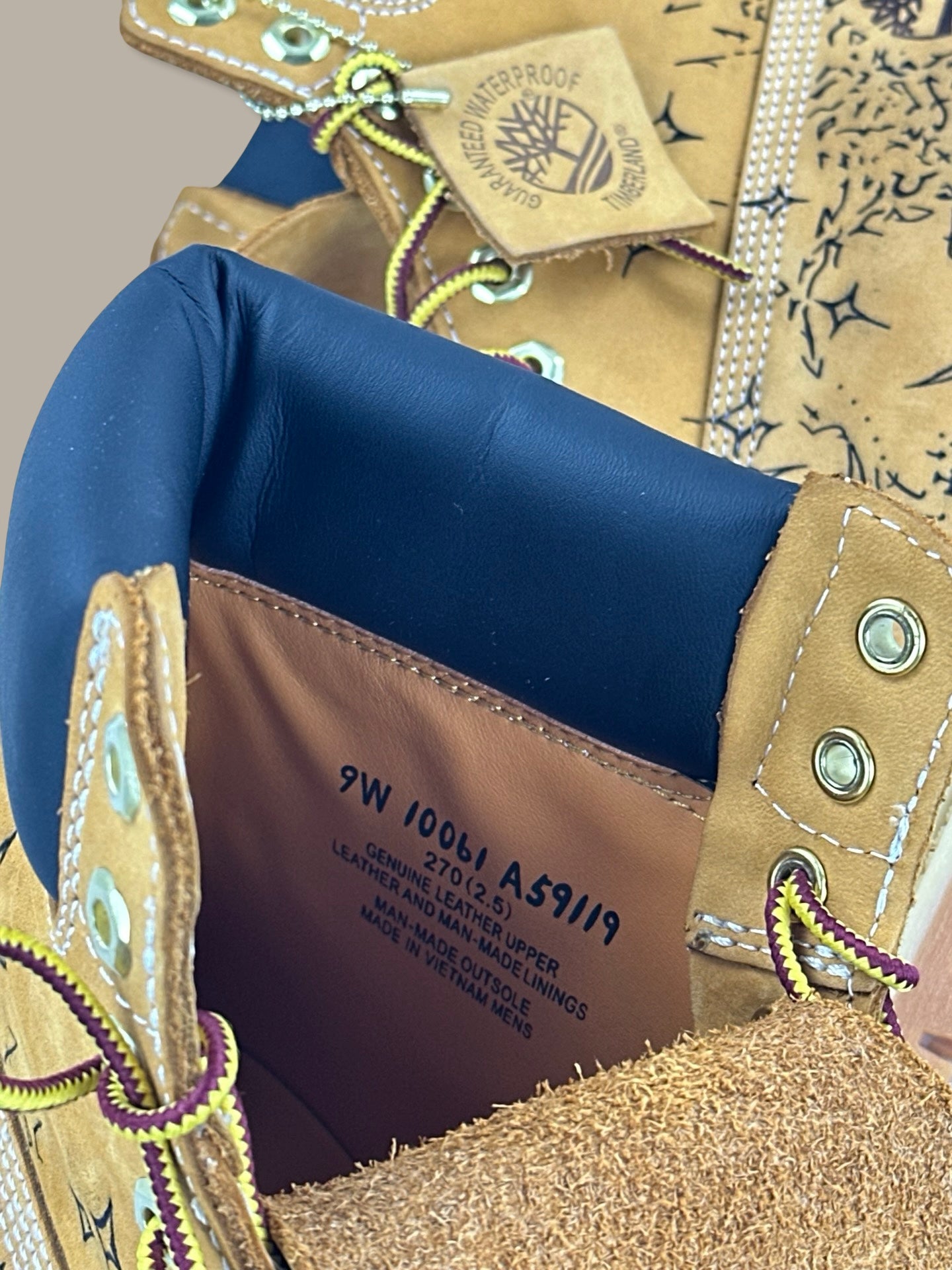 Timberland 6 Inch Gothic Tattoo Boot Custom VRG x Ardesia Marrone 43