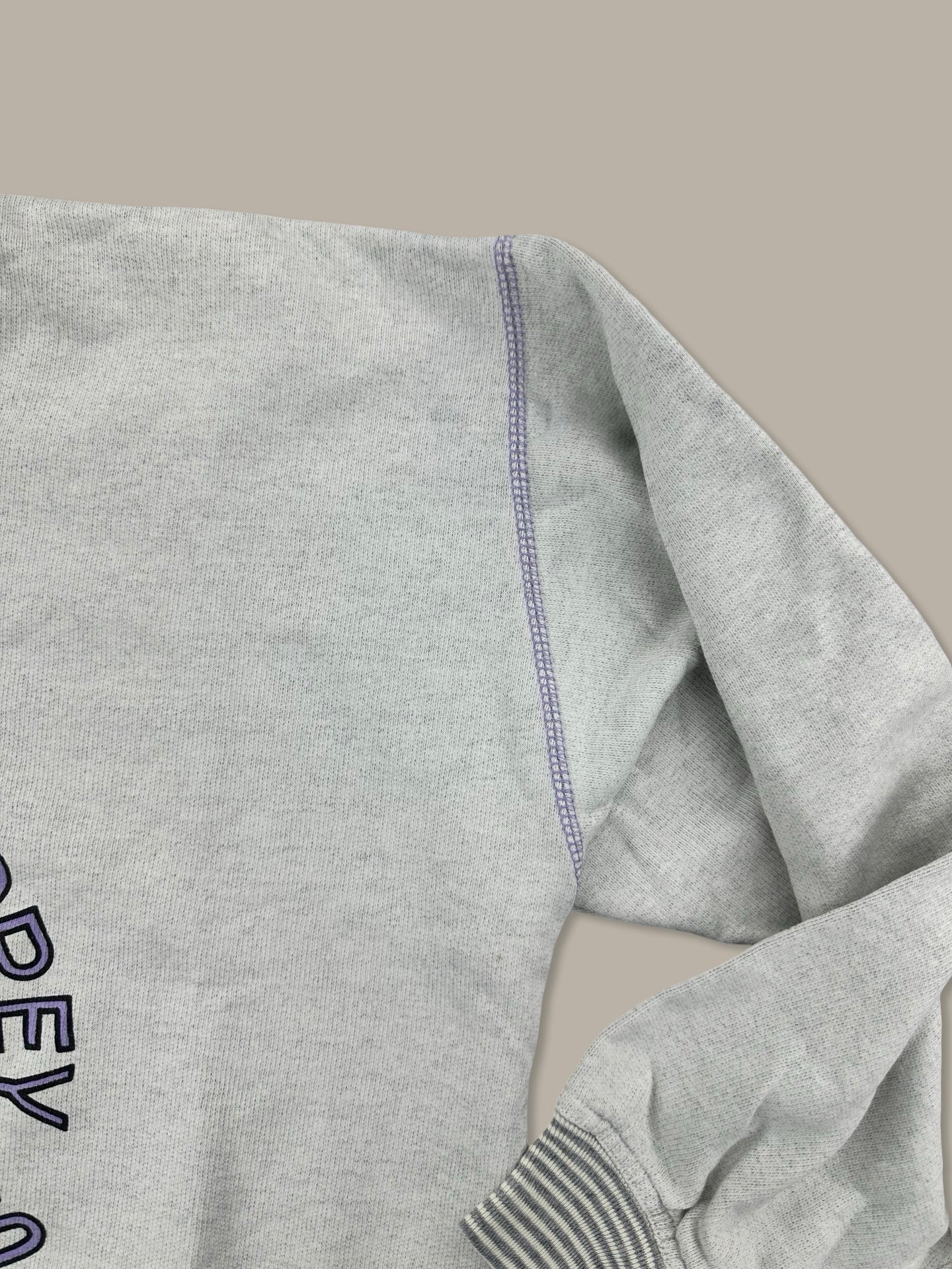 Adidas Vintage Big Logo Crewneck Grey Purple XS