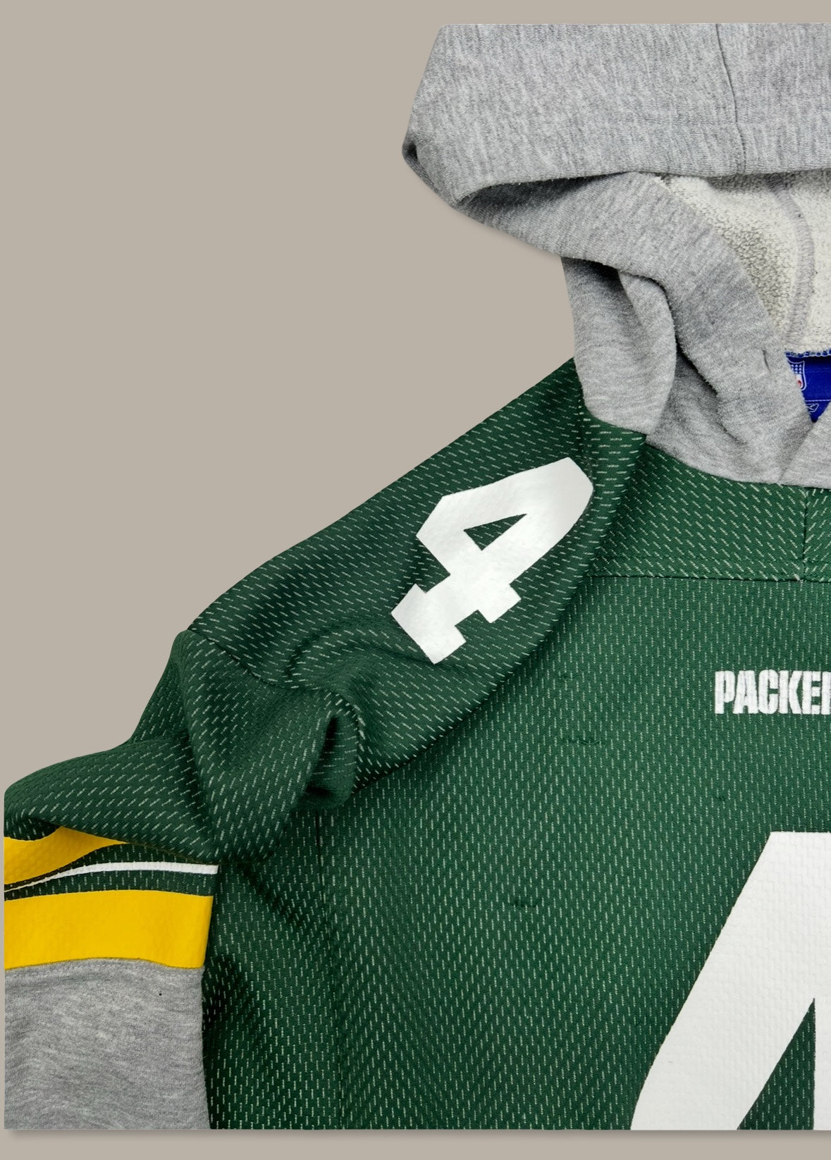NFL Favre “4” Packers Hooded Jersey Verde L
