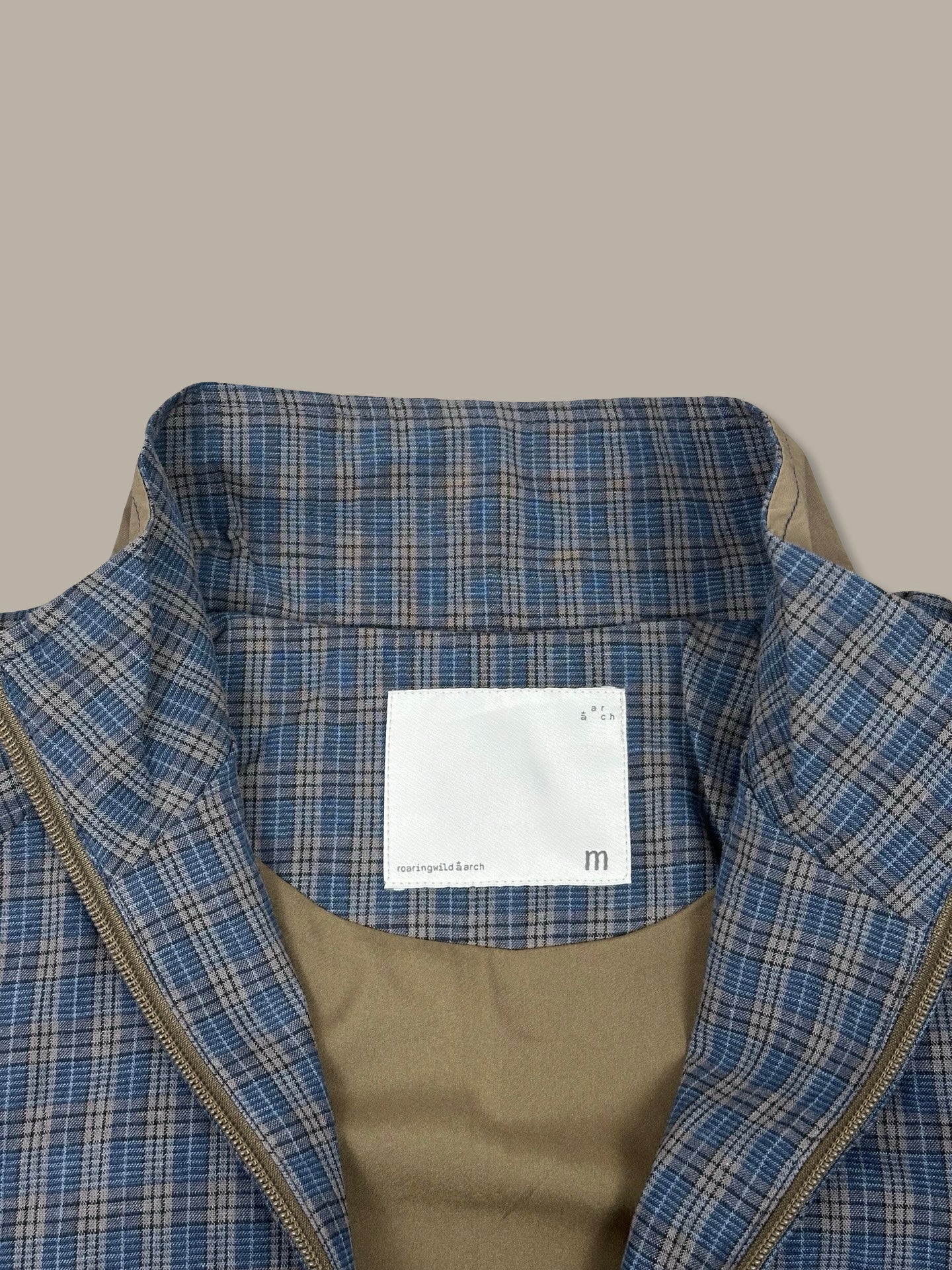 Arch Roaringwild Zip Jacket Check Blue M