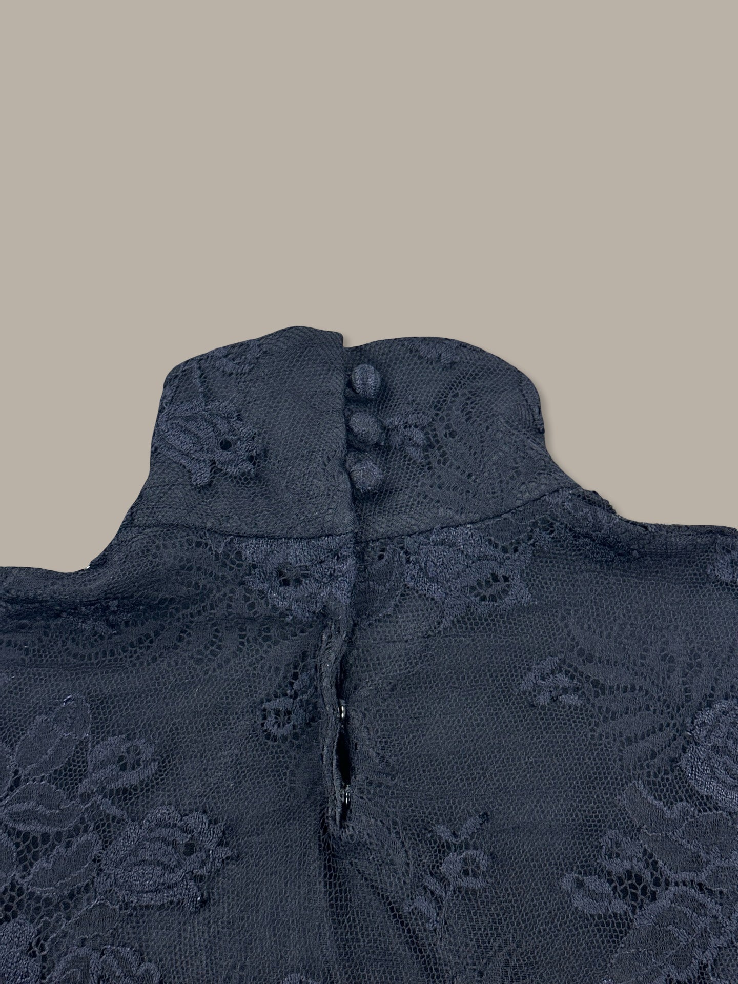 Balenciaga Top in Pizzo Couture Collo Alto SS 22 Nero M