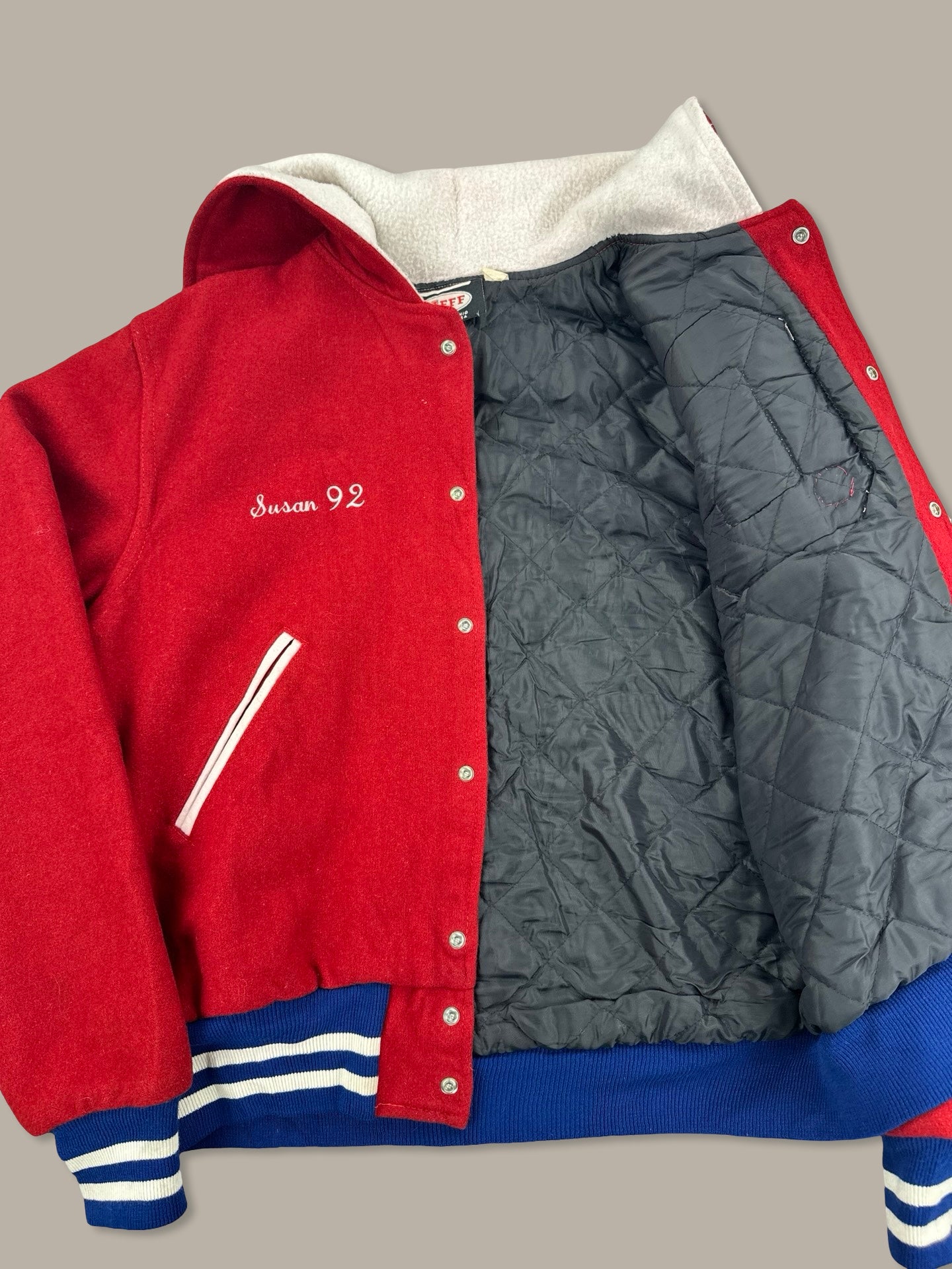 Neff Usa Varsity Jacket “Centennial” Rosso L