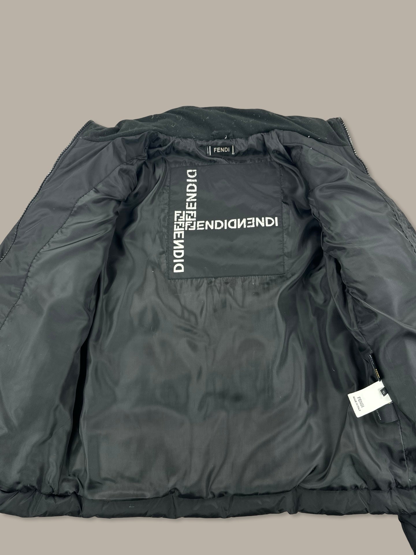 Fendi Piumino Puffer Jacket Nero 52 L