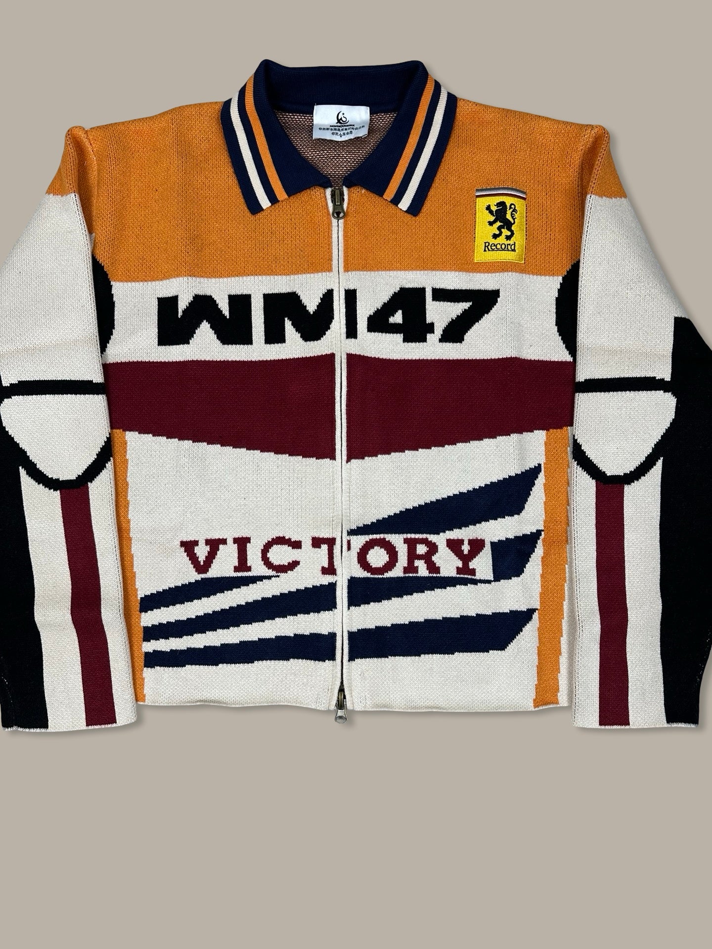 Knit Racing Zip Jersey Arancione M