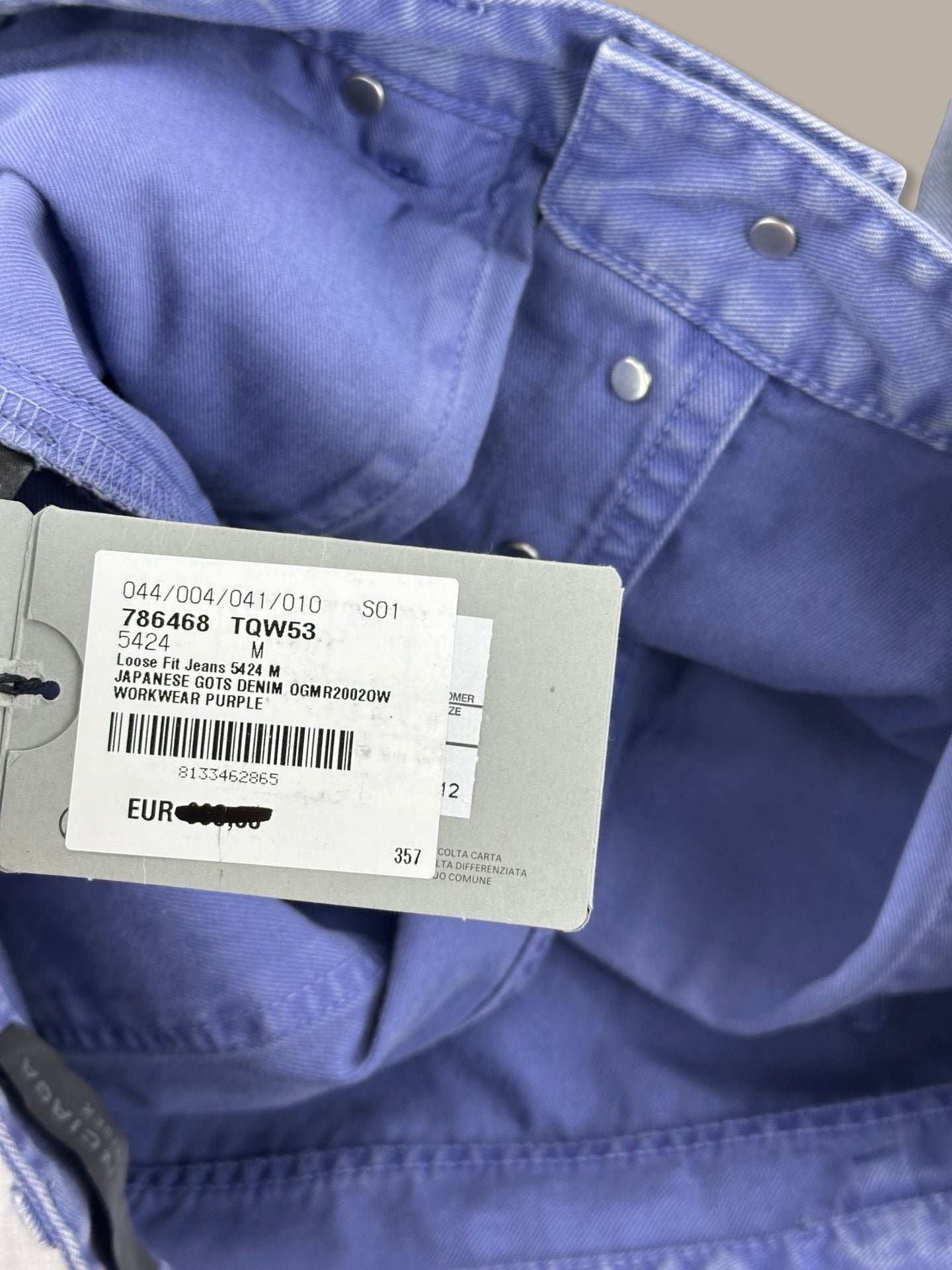 Balenciaga Denim 5424 Washed Blue Navy M