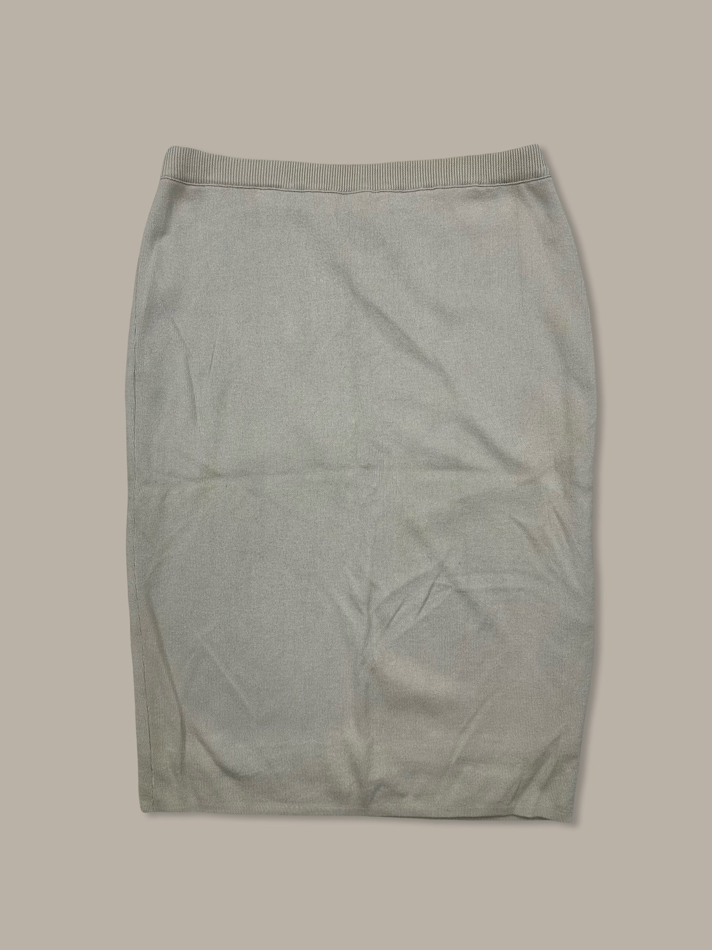 Valentino Gonna Tubino in Maglia Beige 42 S