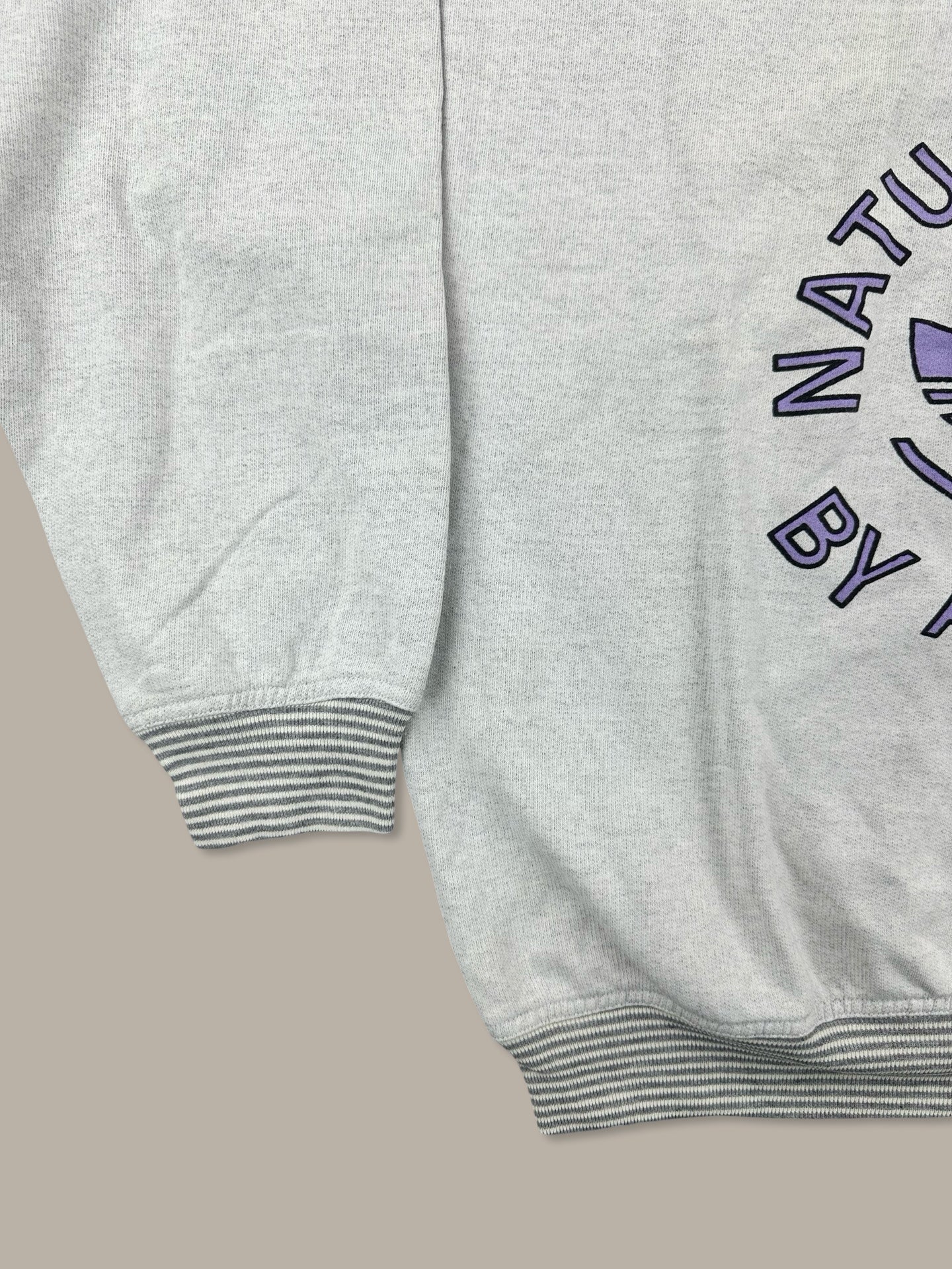 Adidas Vintage Big Logo Crewneck Grey Purple XS