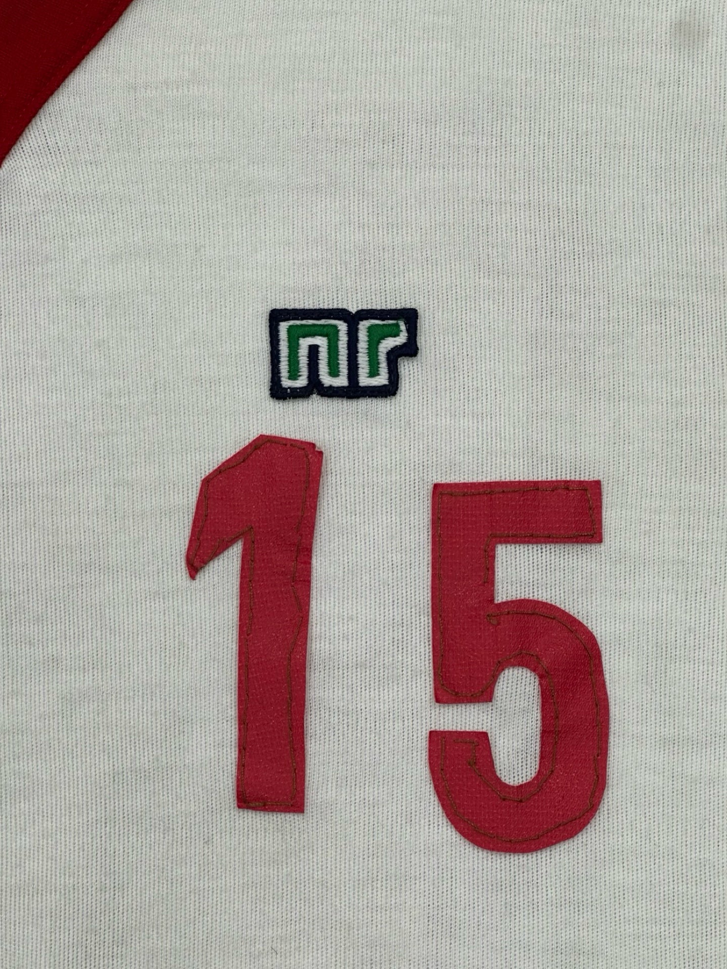 NR Jersey Vintage Anni 80’ Bianco Rosso N. 15