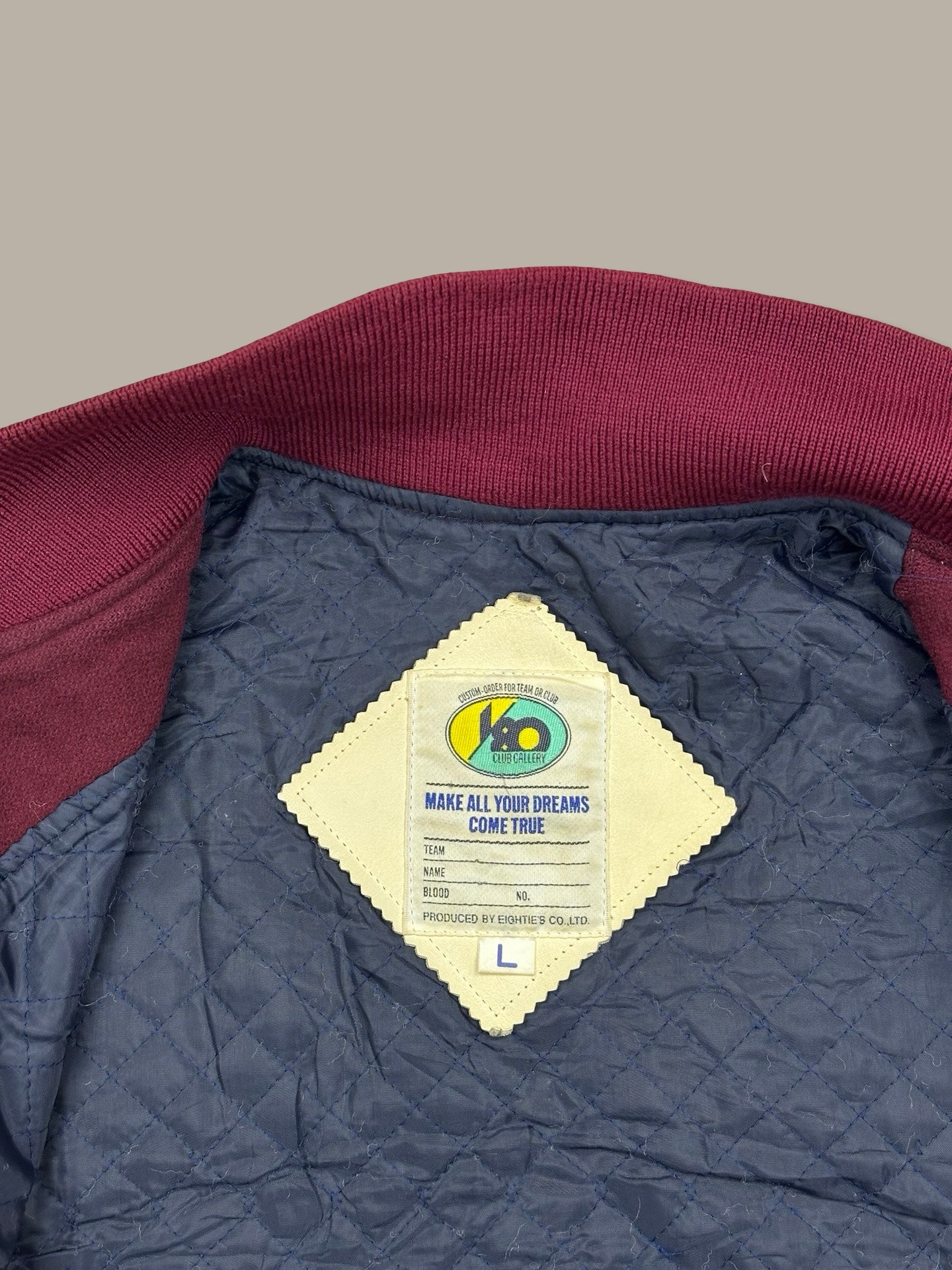 Dolphins Basket Japan Varsity Jacket Vintage Bordeaux L