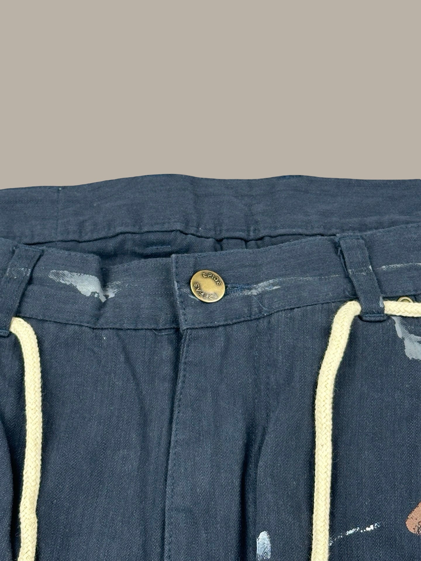 Epide Prefab Pantaloni Paint Splatter Blue S