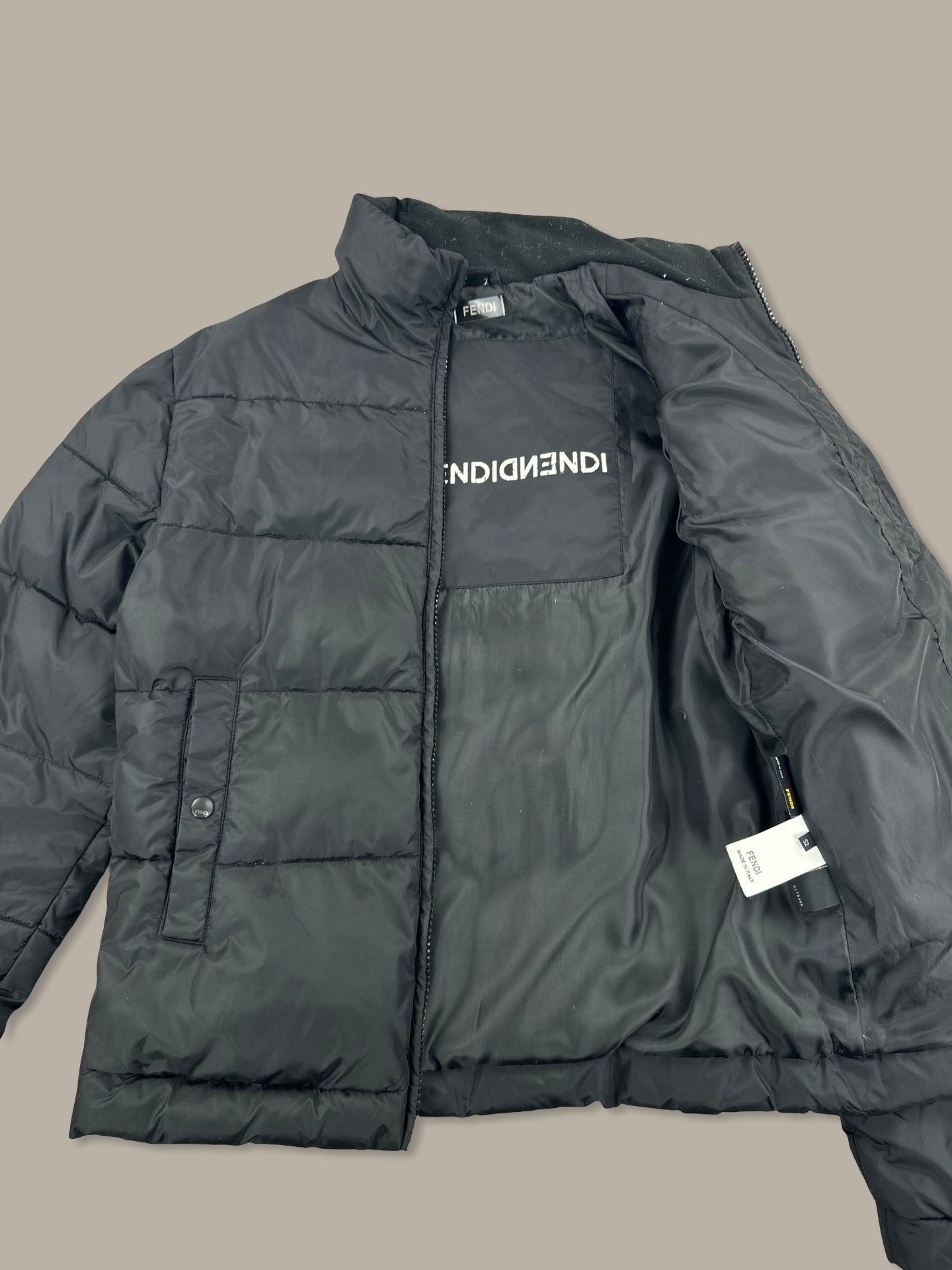 Fendi Piumino Puffer Jacket Nero 52 L