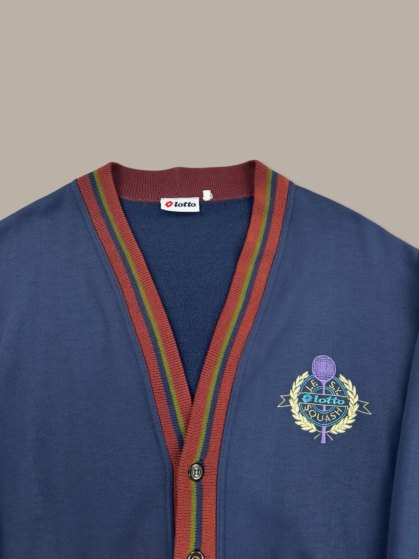 Lotto Cardigan Squash Patch Vintage 90’ Blue M