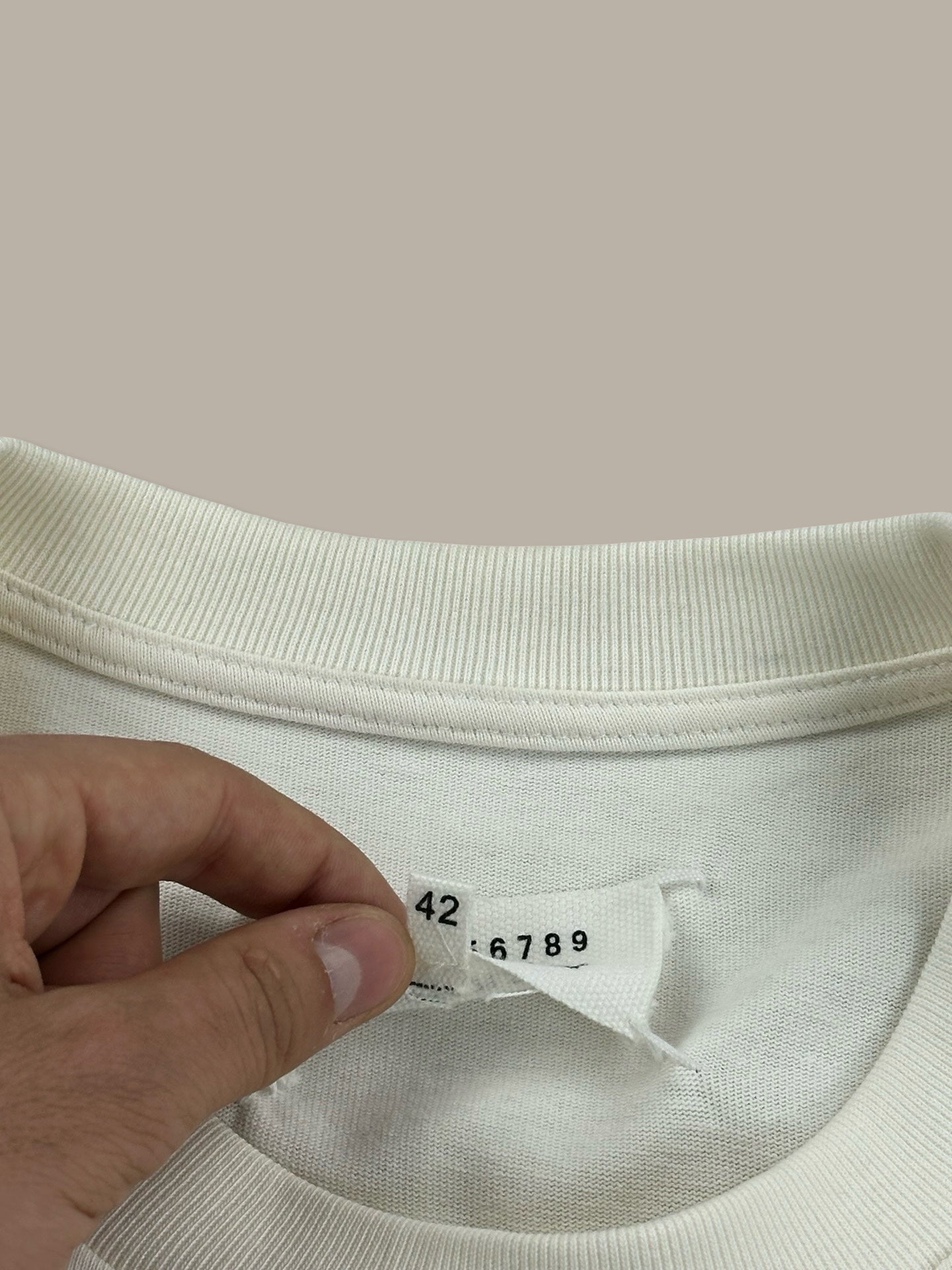 Maison Margiela Tape Print Tee Bianco 42 M