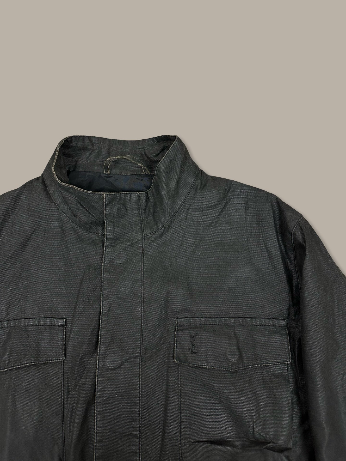 YvesSaintLaurent Wax Canvas Jacket Nero L