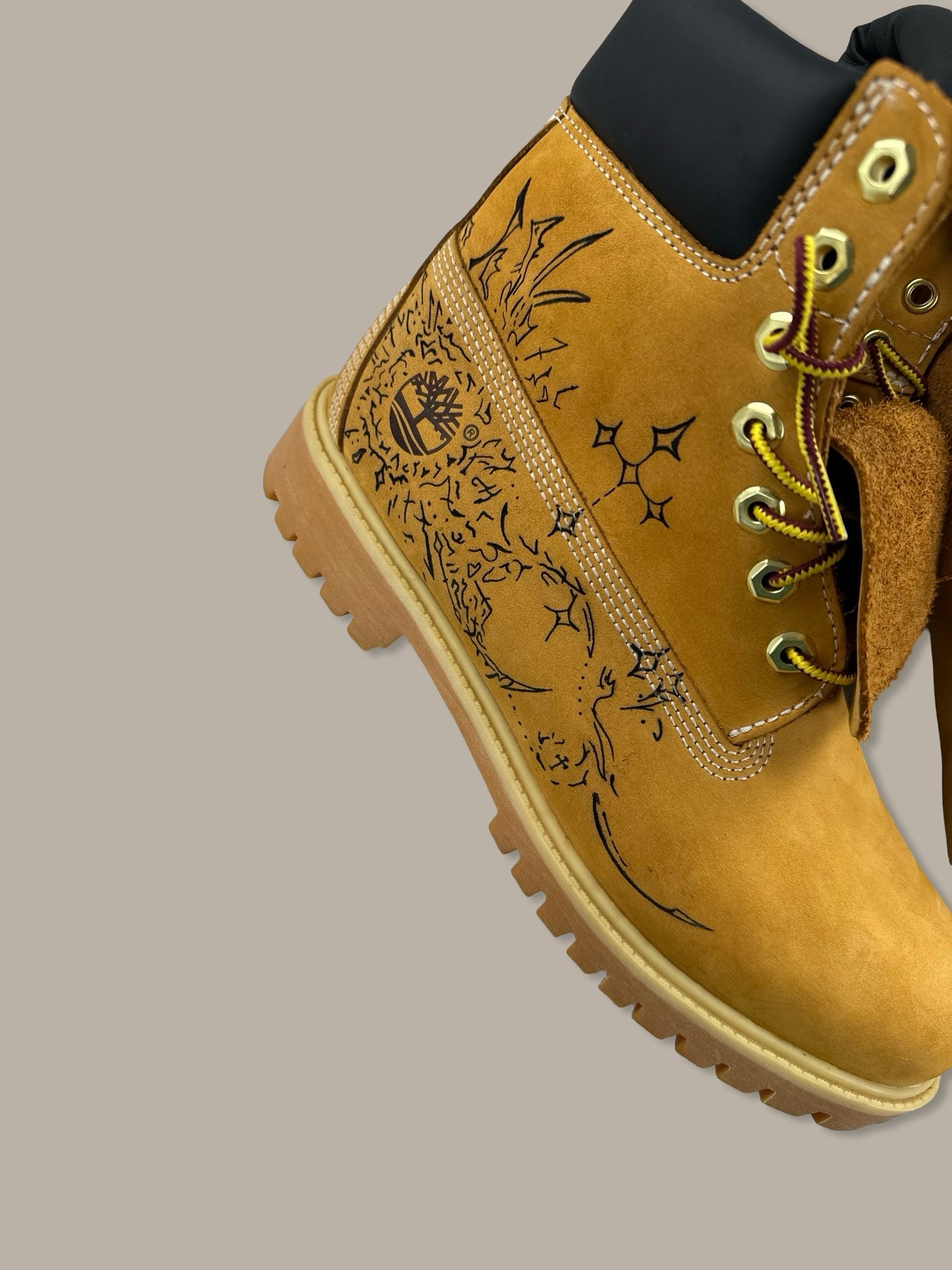 Timberland 6 Inch Gothic Tattoo Boot Custom VRG x Ardesia Marrone 43