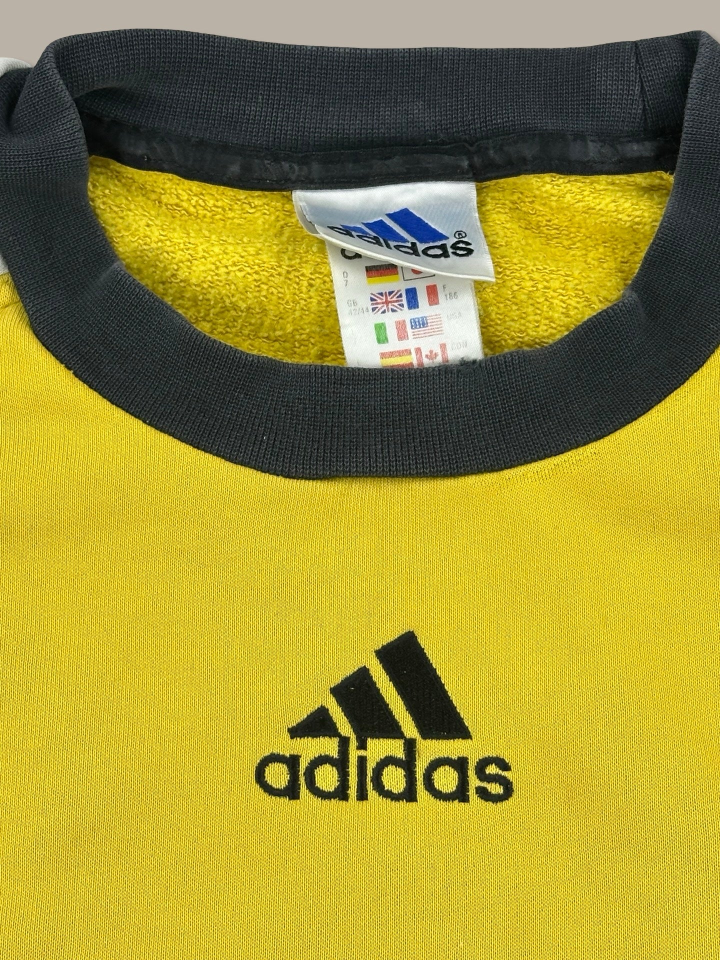 Adidas Vintage Logo Crewneck Giallo L