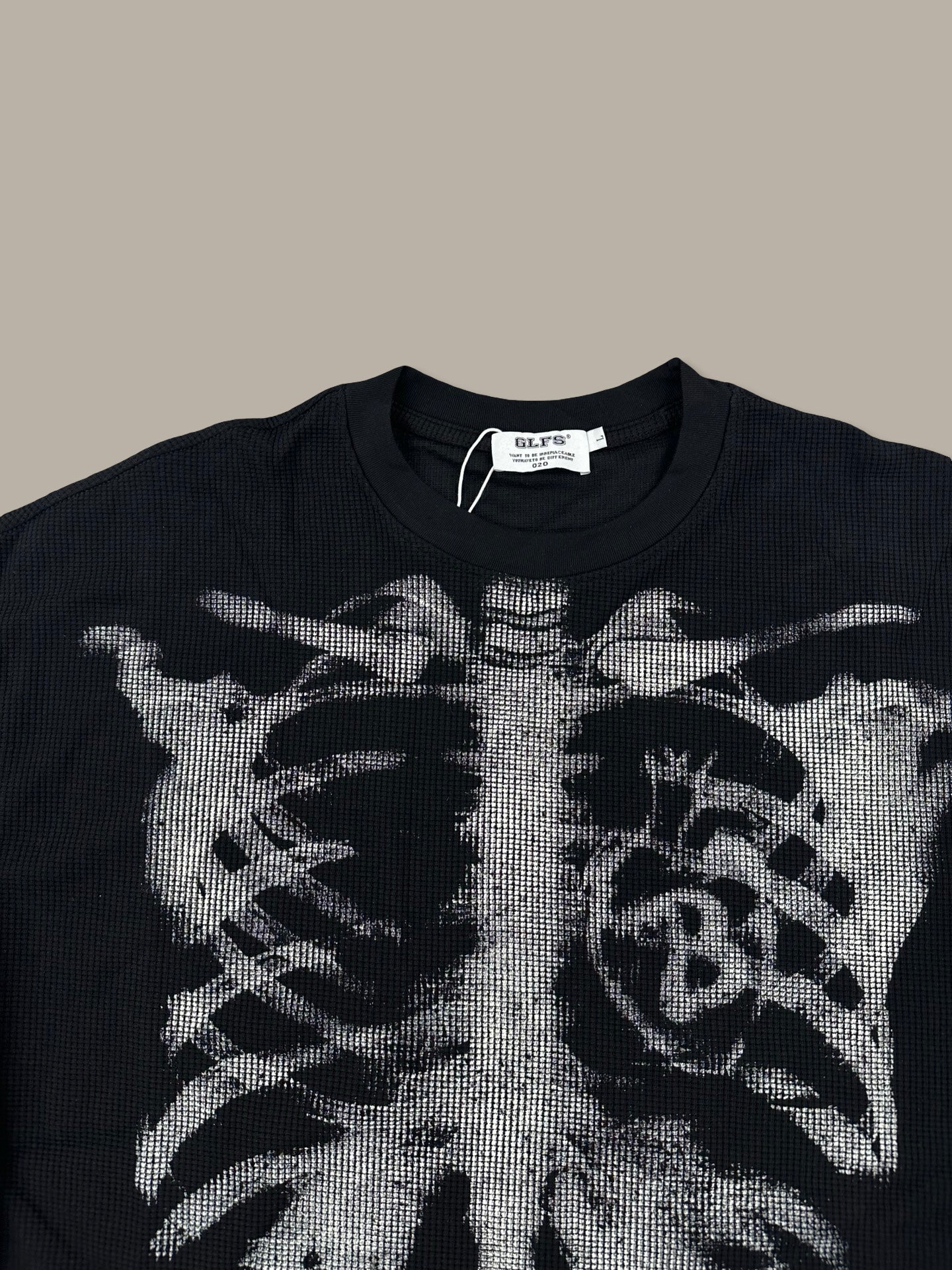GLFS Skeleton Waffle Crewneck Nero L