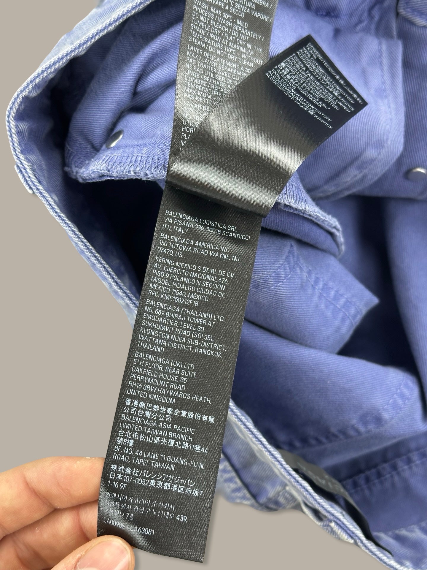 Balenciaga Denim 5424 Washed Blue Navy M