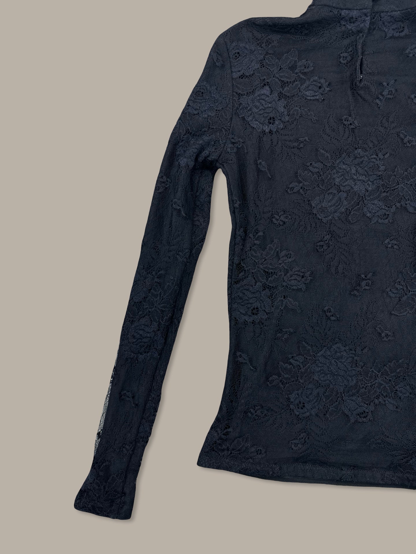 Balenciaga Top in Pizzo Couture Collo Alto SS 22 Nero M