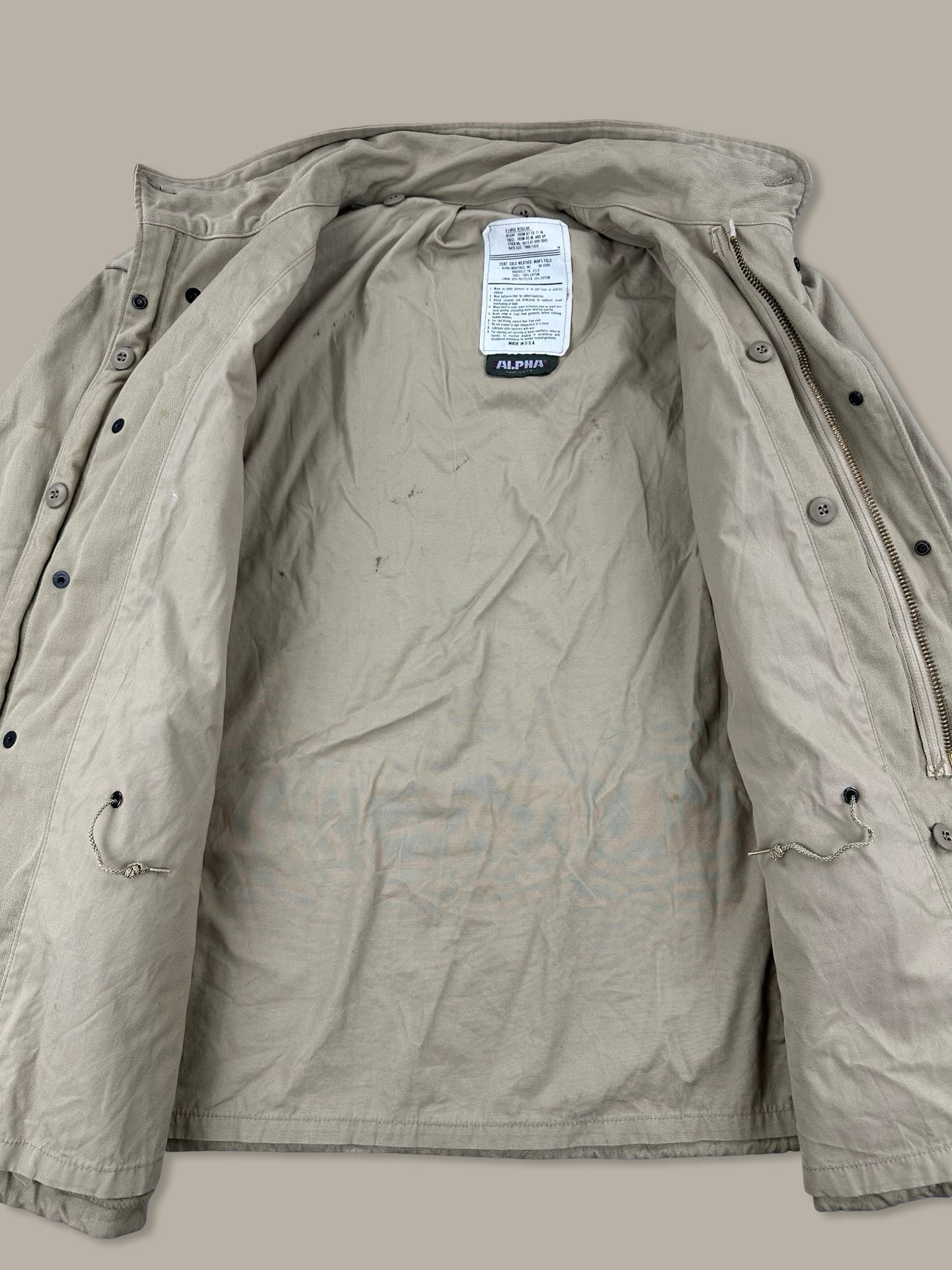 Alpha Industries M-65 Field Jacket Vintage Beige XL