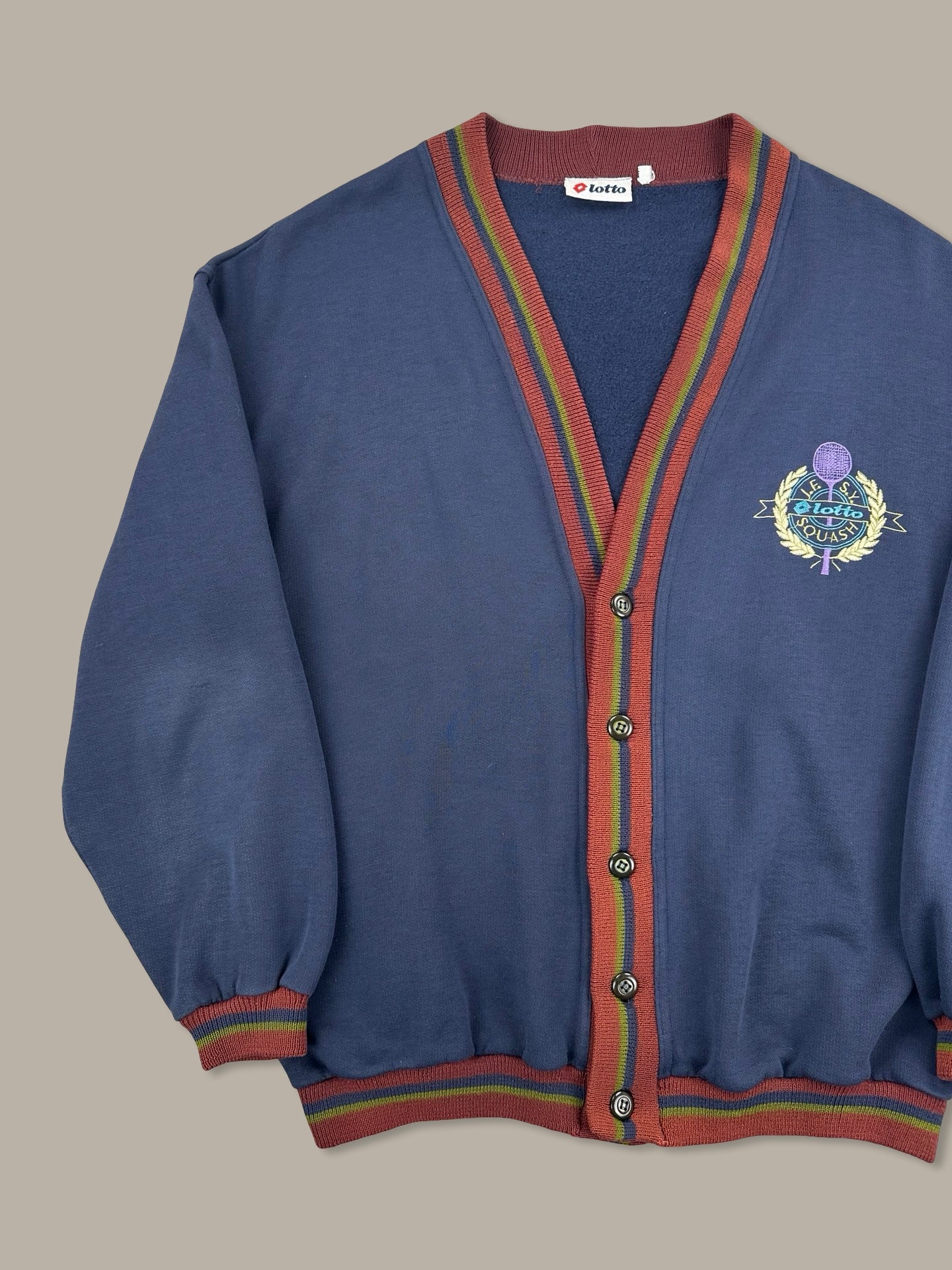 Lotto Cardigan Squash Patch Vintage 90’ Blue M