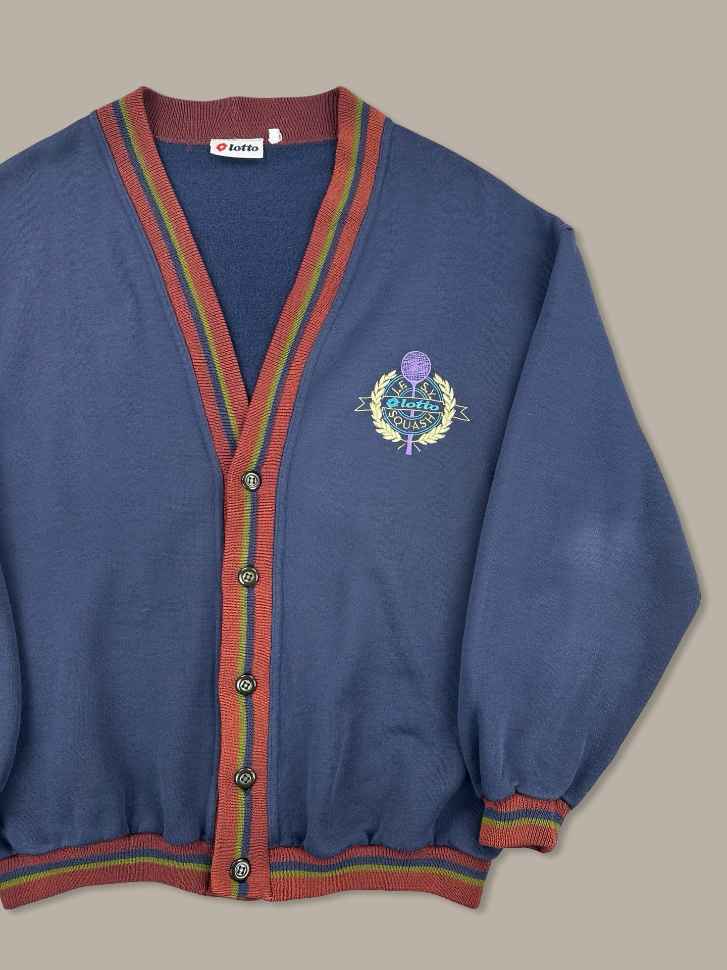 Lotto Cardigan Squash Patch Vintage 90’ Blue M