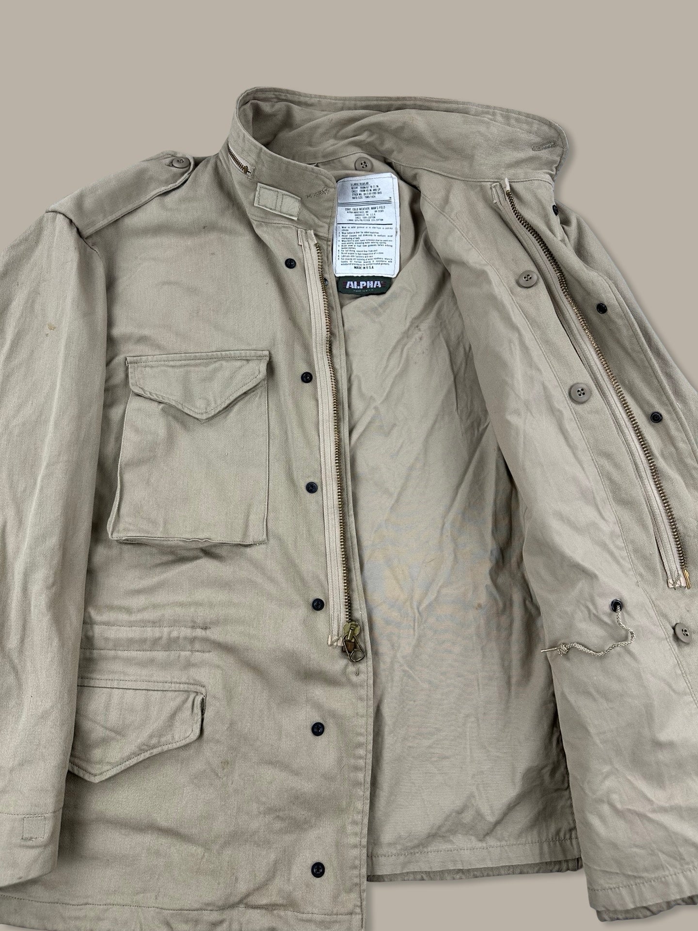 Alpha Industries M-65 Field Jacket Vintage Beige XL