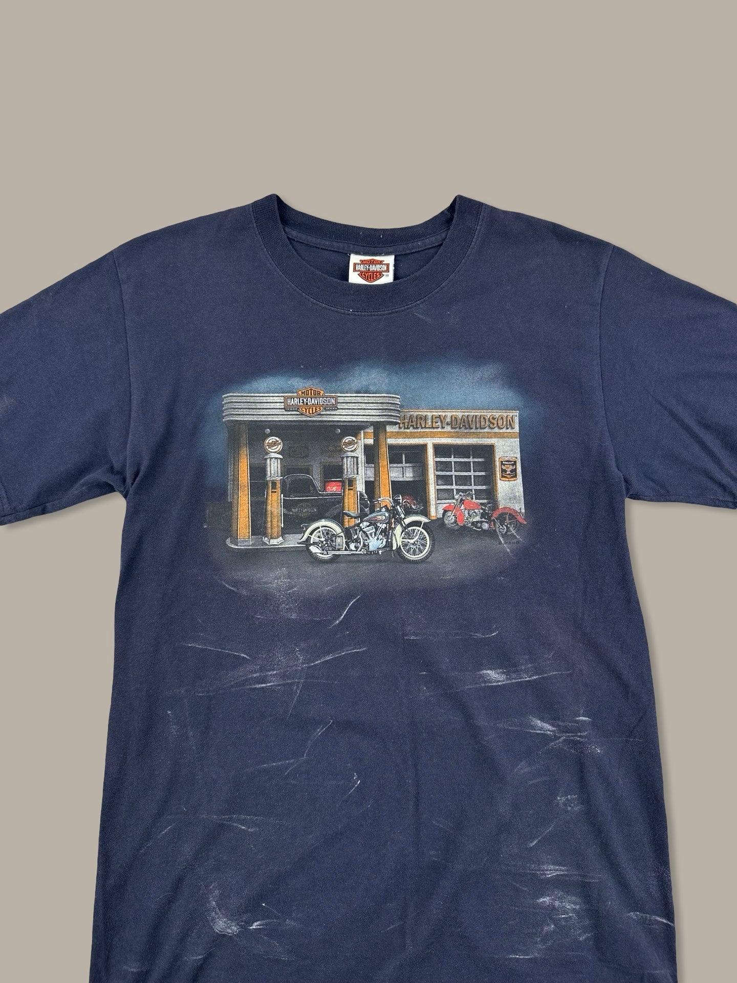Harley Davidson Vintage Rome Graphic Tee Blue Navy M