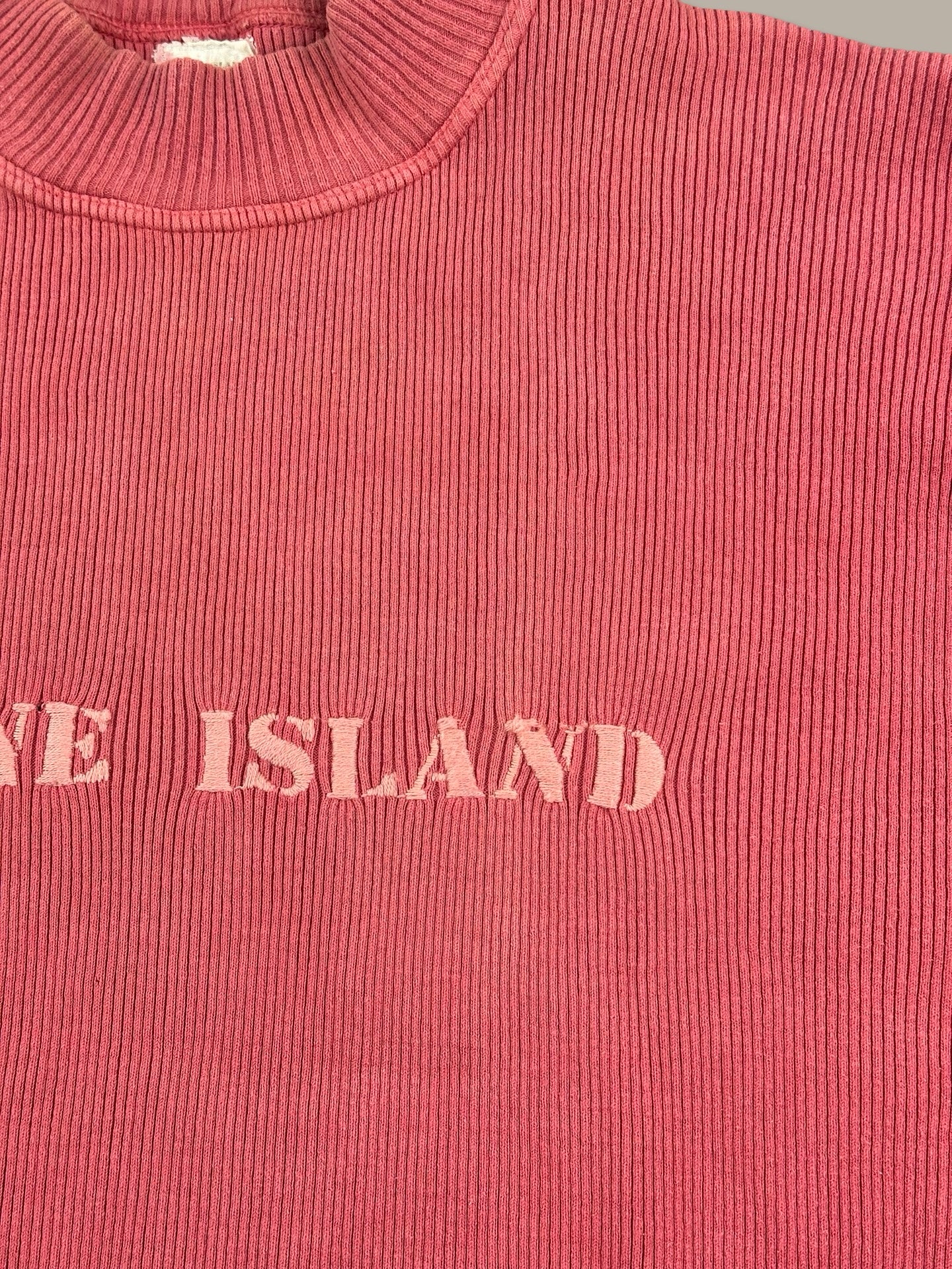 Stone Island Vintage Ribbed Cotton Sweatshirt Felpa Rosso L